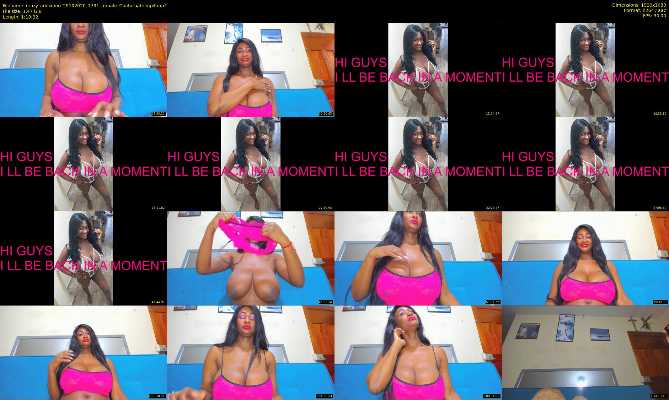 crazy_addixtion — 79 minute Chaturbate female cam show recording, 1080p, Oct 29, 2020