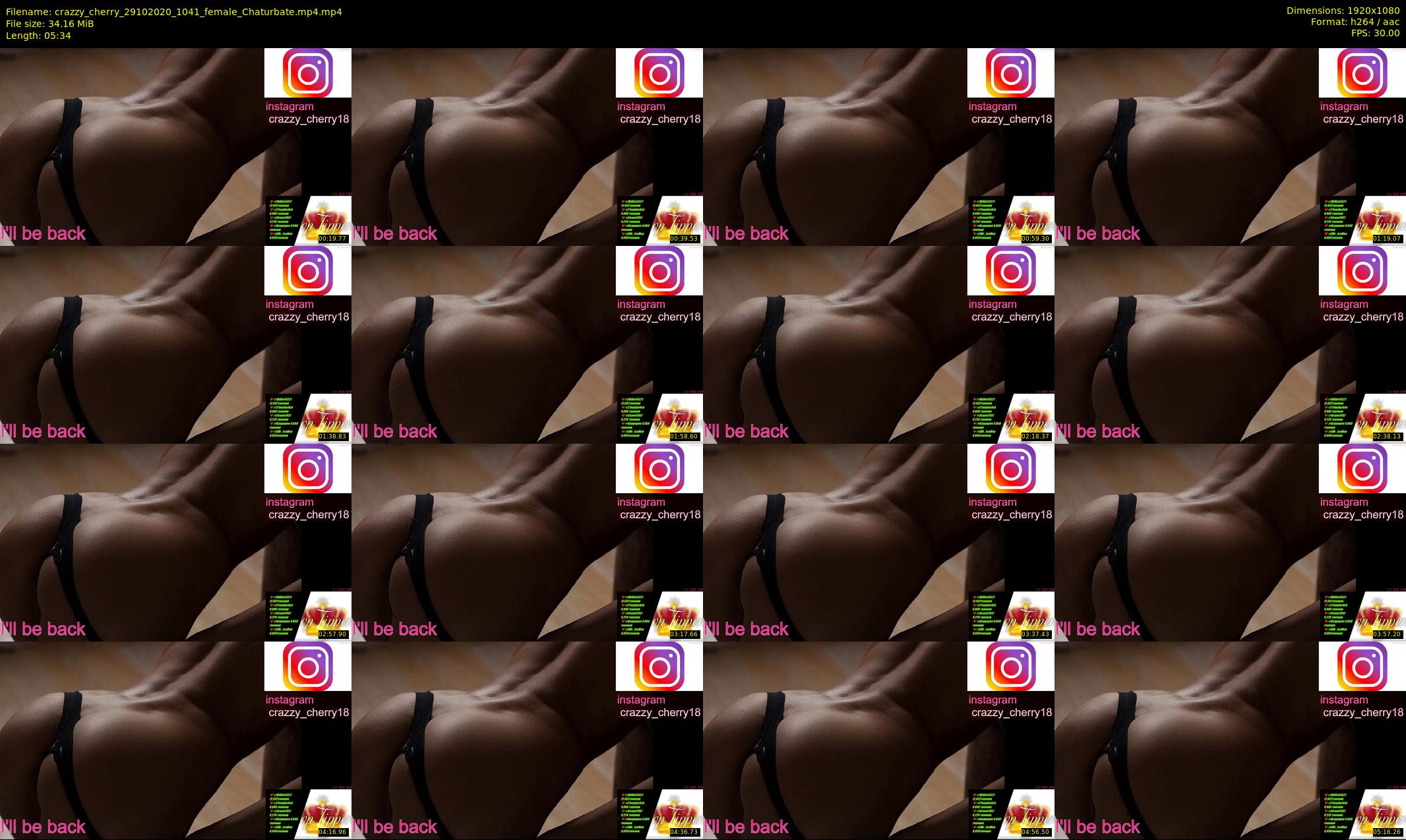 crazzy_cherry — 6 minute Chaturbate female cam show recording, 1080p, Oct 29, 2020