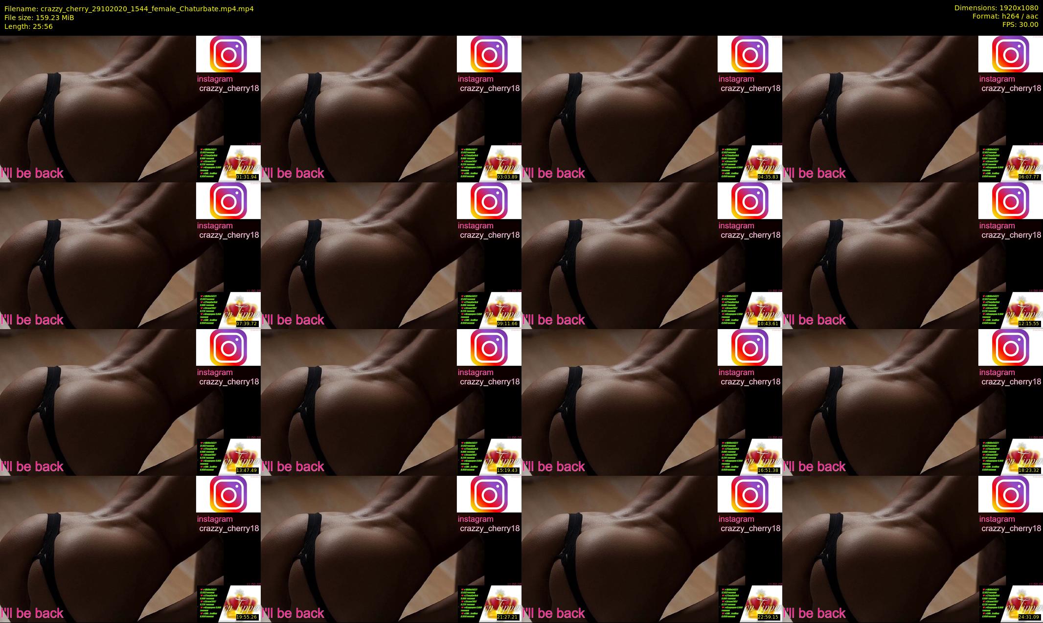 crazzy_cherry — 26 minute Chaturbate female cam show recording, 1080p, Oct 29, 2020