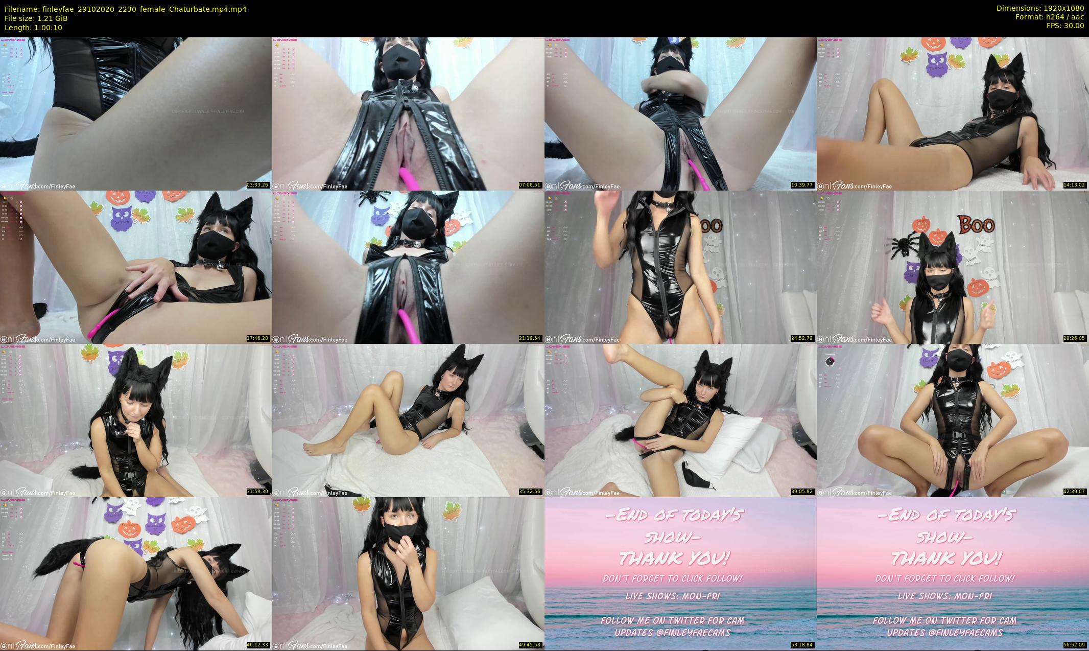 finleyfae — 61 minute Chaturbate female cam show recording, 1080p, Oct 29, 2020