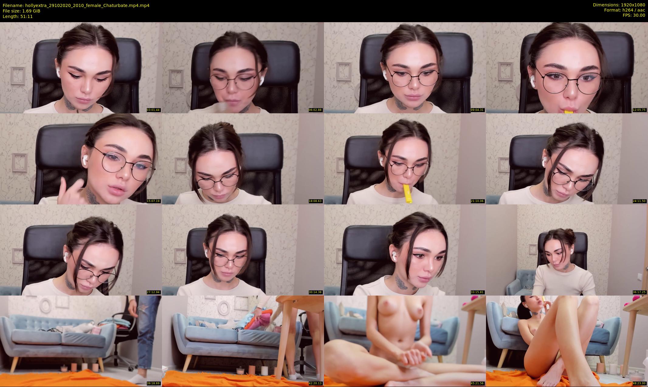 hollyextra — 52 minute Chaturbate female cam show recording, 1080p, Oct 29, 2020