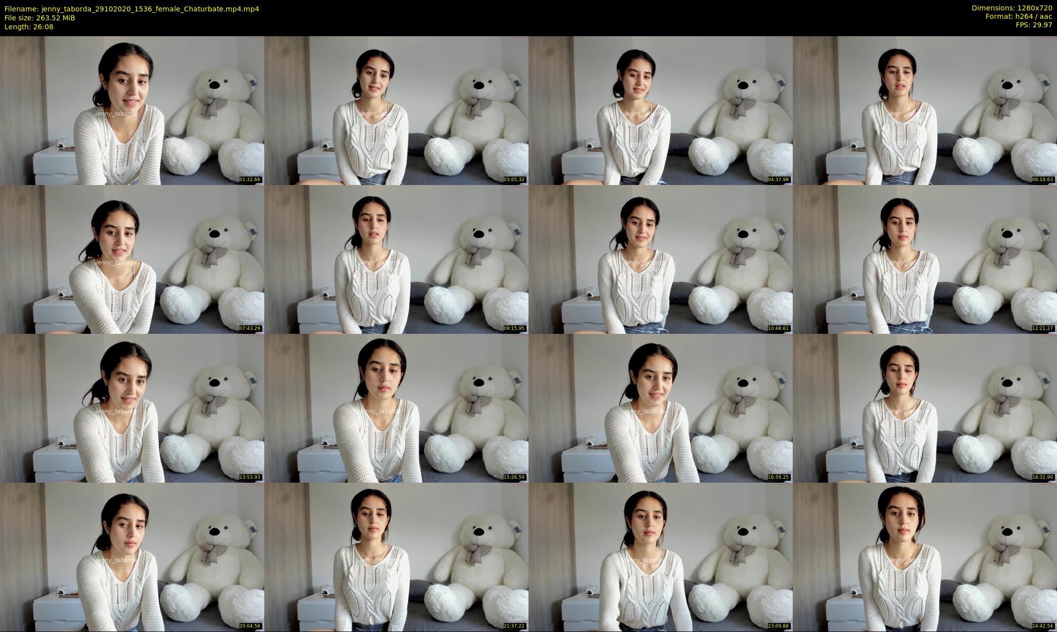 jenny_taborda — 27 minute Chaturbate female cam show recording, 720p, Oct 29, 2020