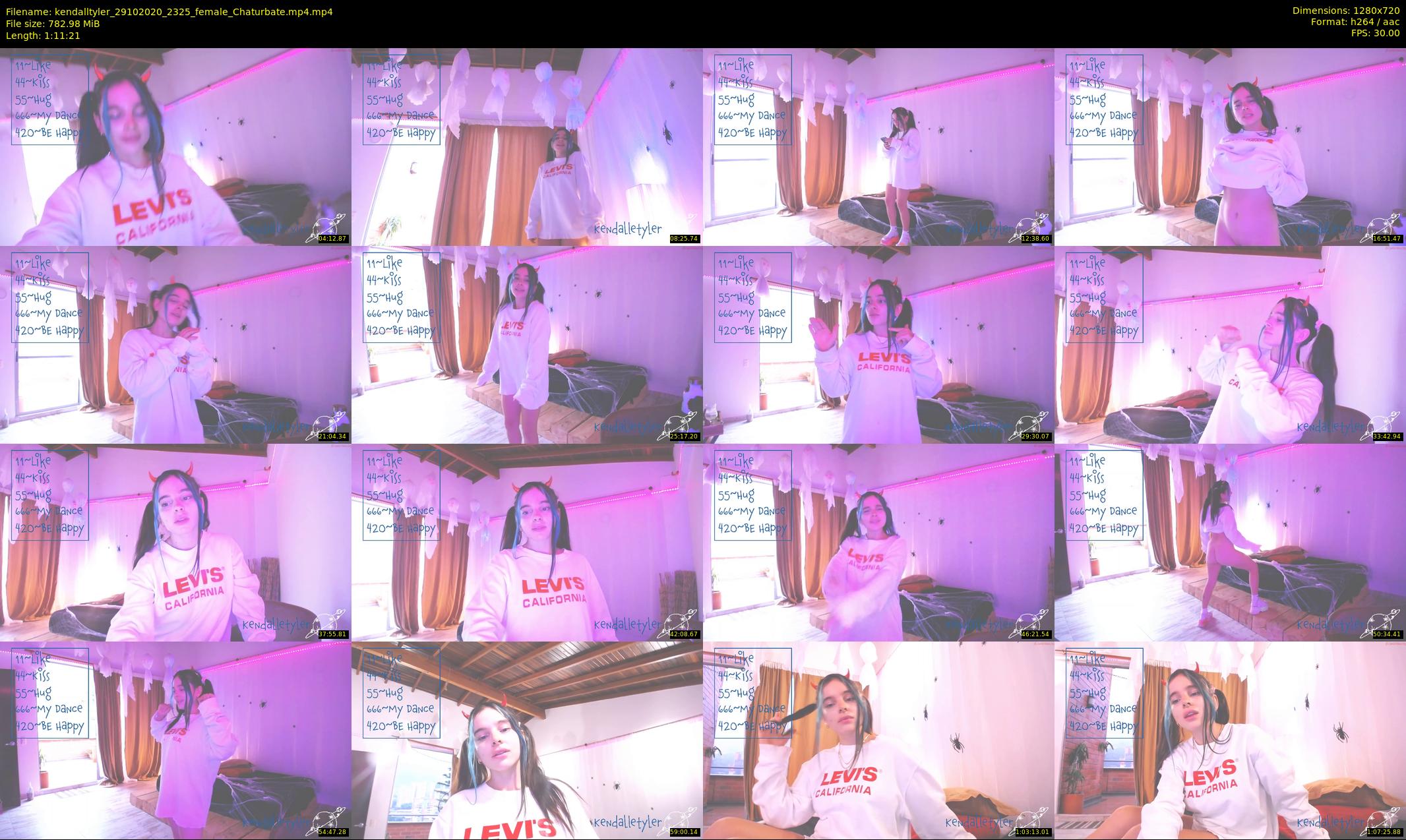 kendalltyler — 72 minute Chaturbate female cam show recording, 720p, Oct 29, 2020