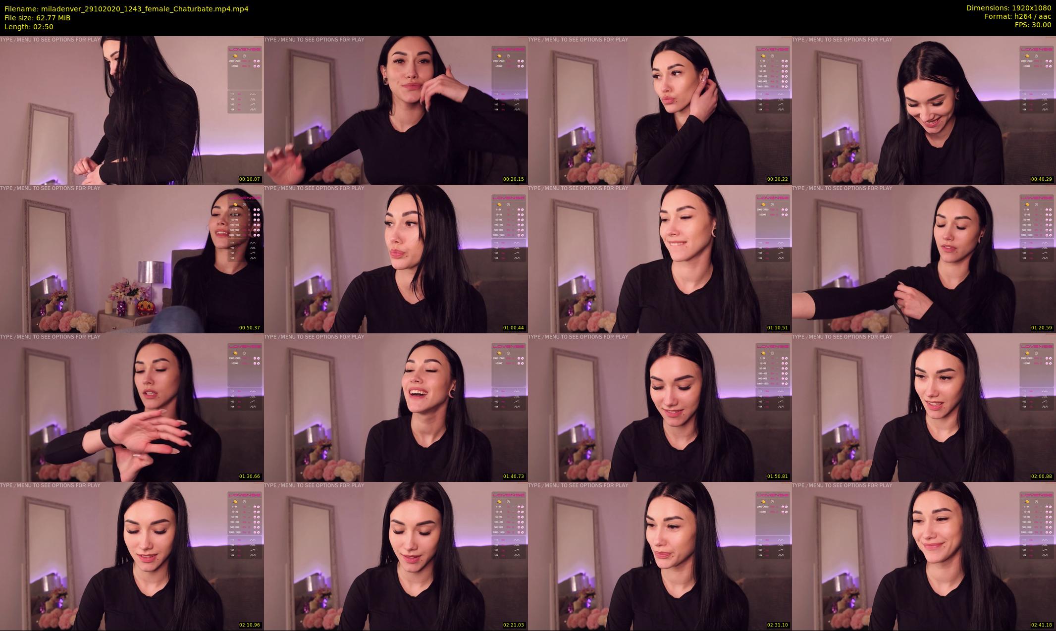 miladenver — 3 minute Chaturbate female cam show recording, 1080p, Oct 29, 2020
