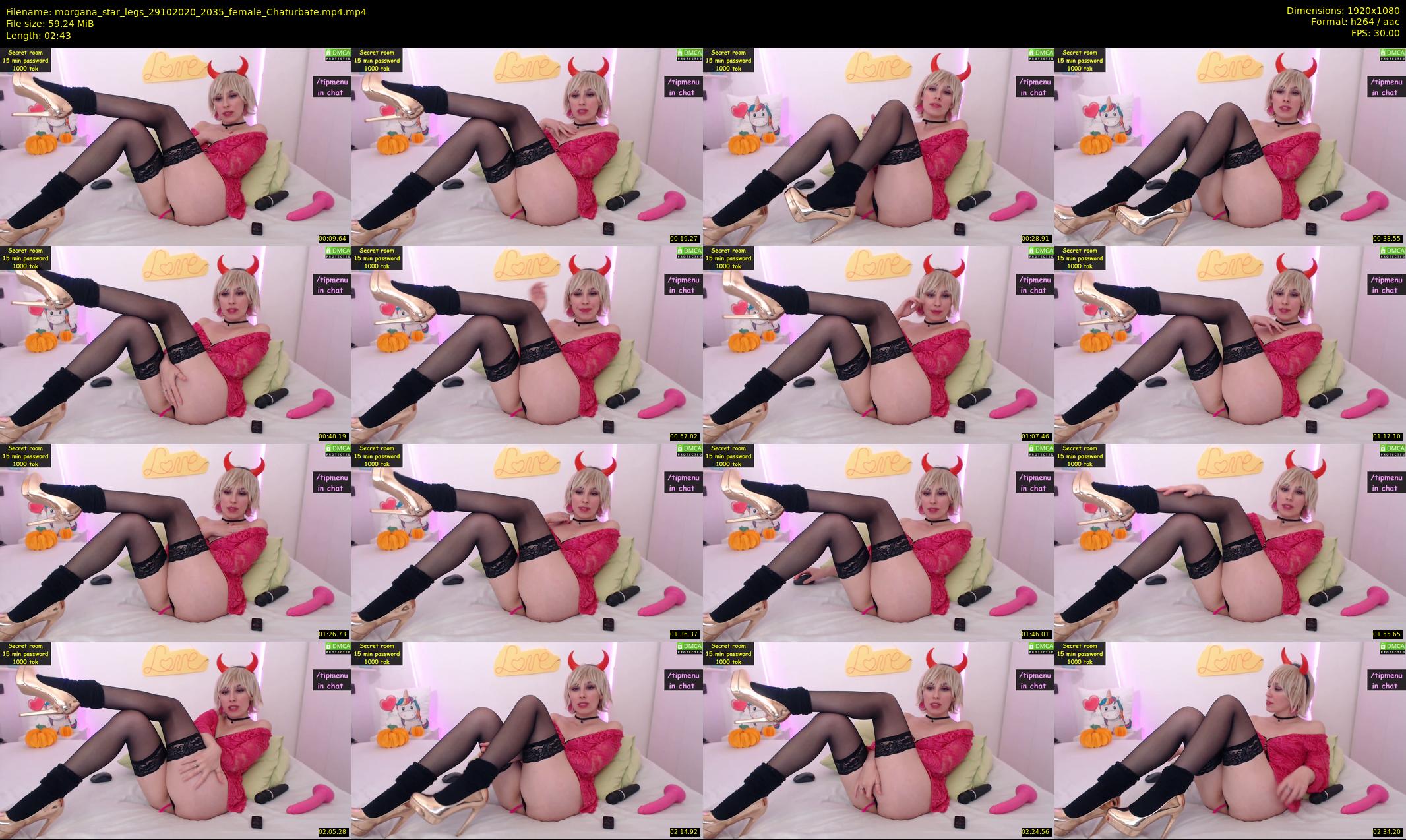 morgana_star_legs — 3 minute Chaturbate female cam show recording, 1080p, Oct 29, 2020
