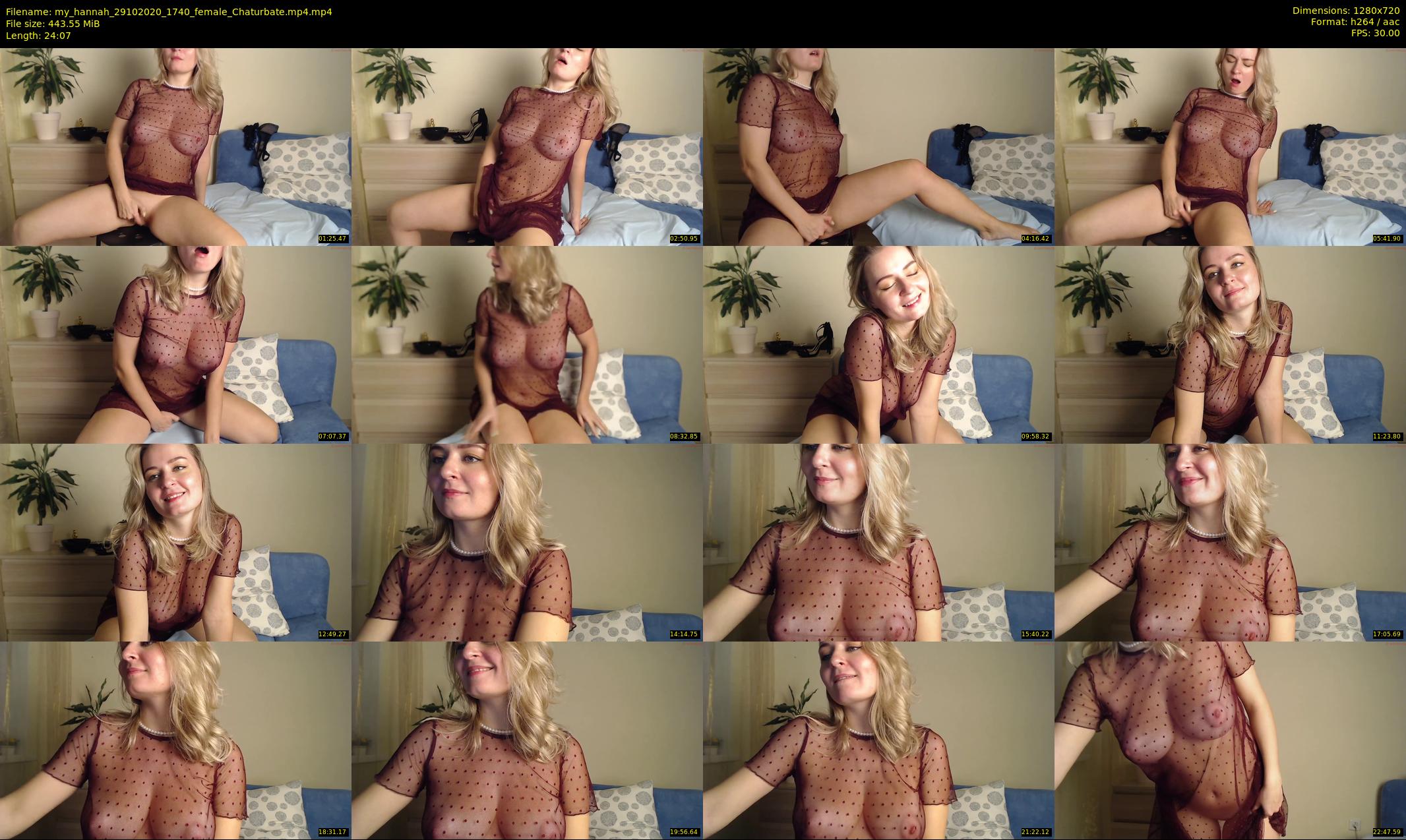 my_hannah — 25 minute Chaturbate female cam show recording, 720p, Oct 29, 2020