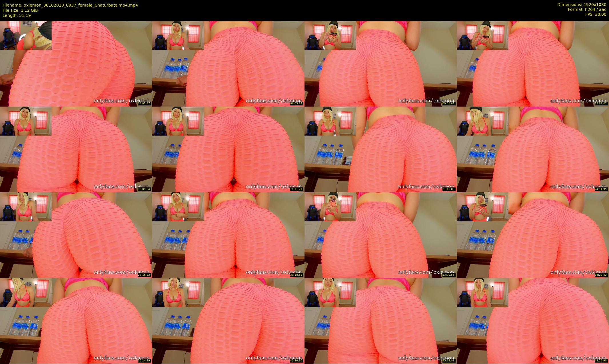 oxlemon — 52 minute Chaturbate female cam show recording, 1080p, Oct 30, 2020