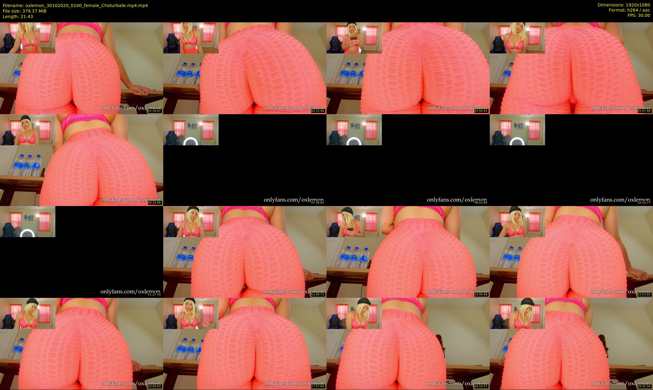 oxlemon — 22 minute Chaturbate female cam show recording, 1080p, Oct 30, 2020