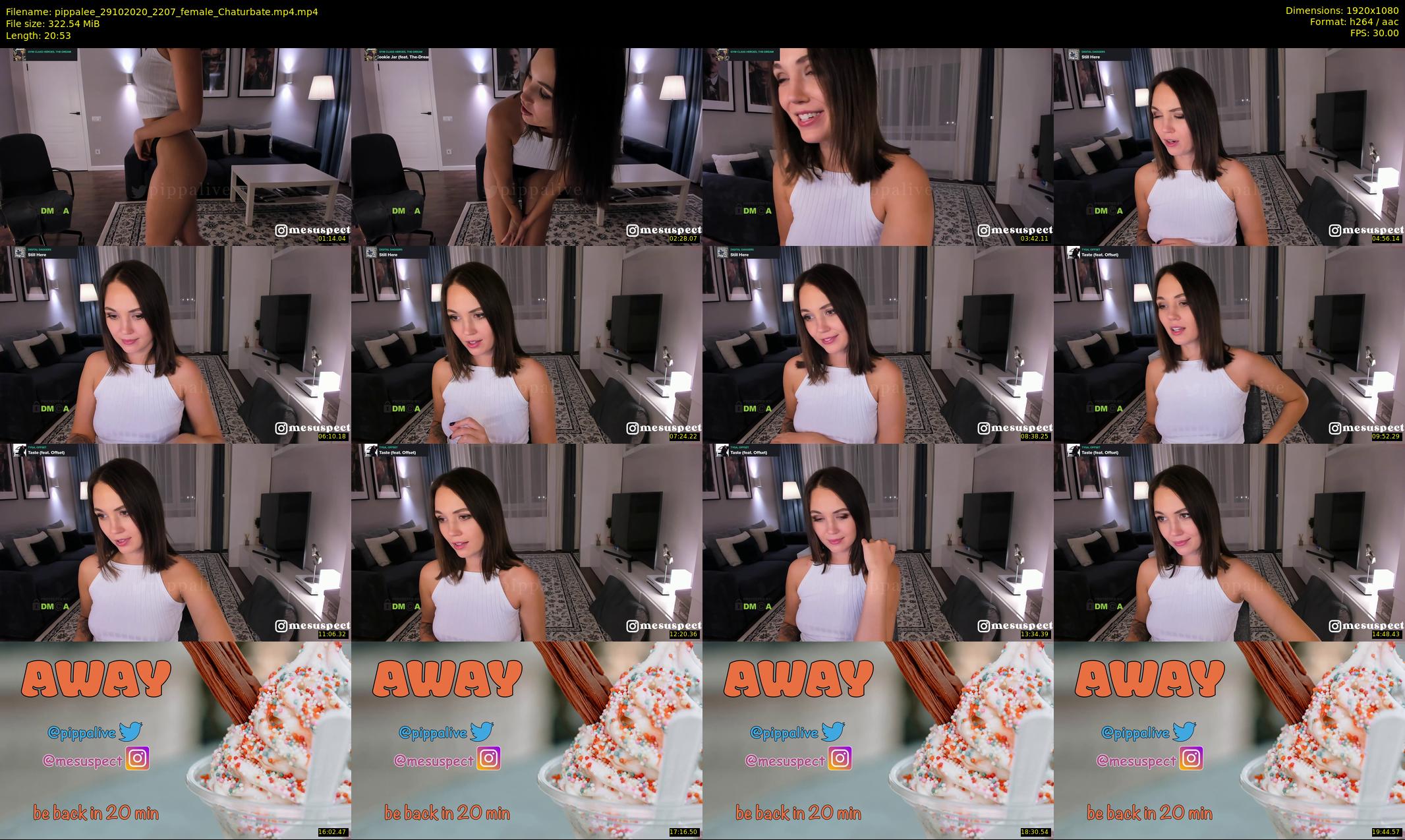 pippalee — 21 minute Chaturbate female cam show recording, 1080p, Oct 29, 2020