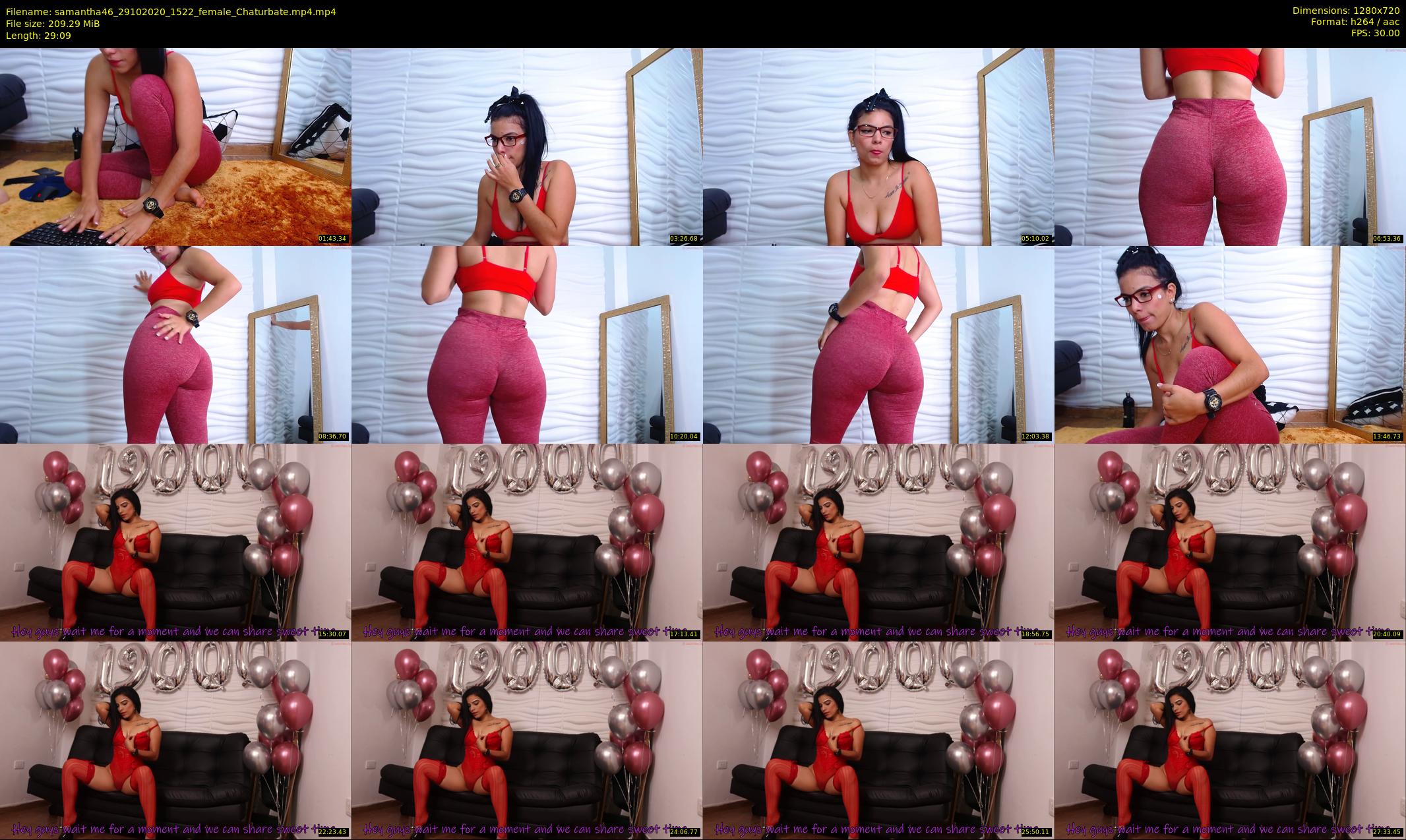 samantha46 — 30 minute Chaturbate female cam show recording, 720p, Oct 29, 2020