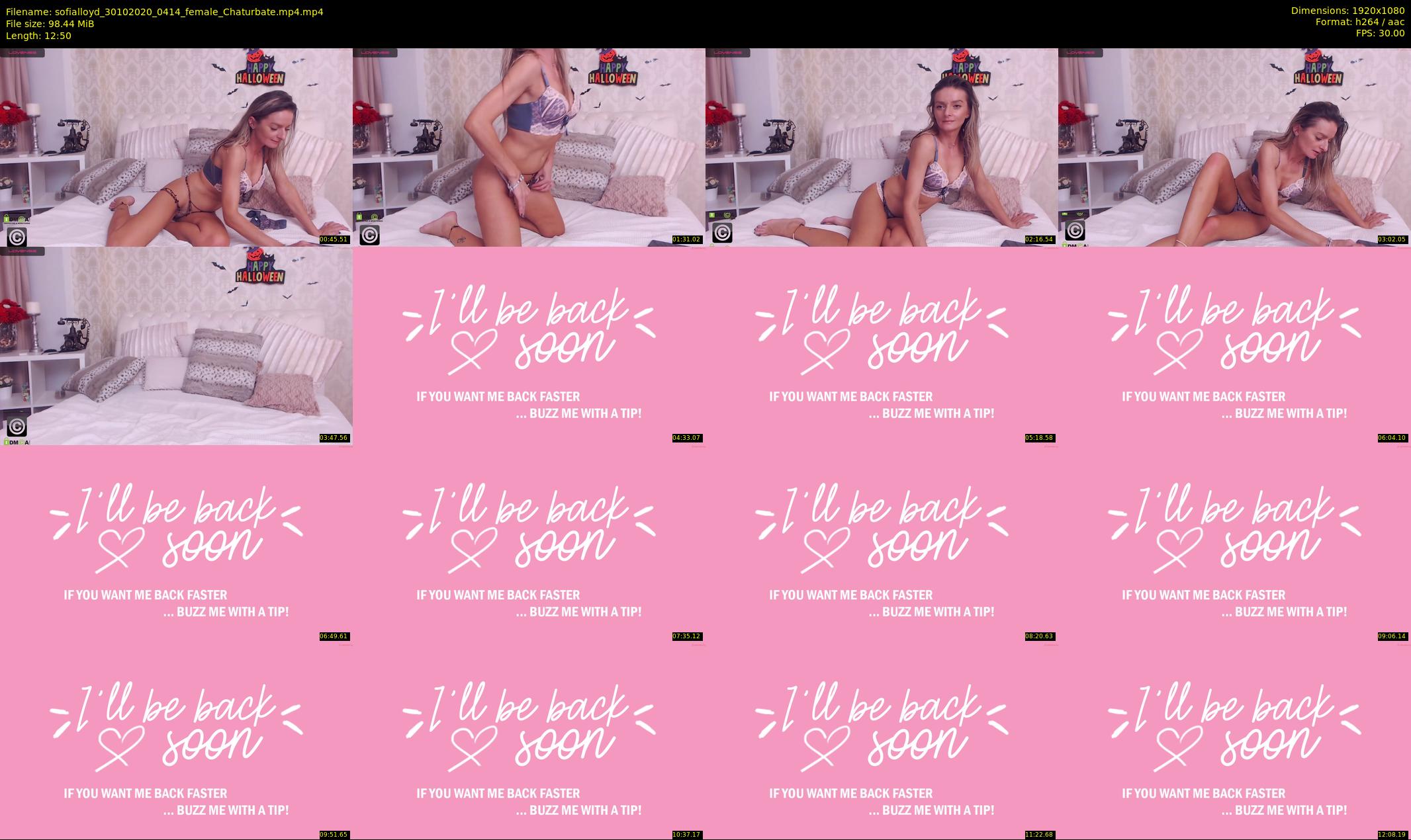 sofialloyd — 13 minute Chaturbate female cam show recording, 1080p, Oct 30, 2020