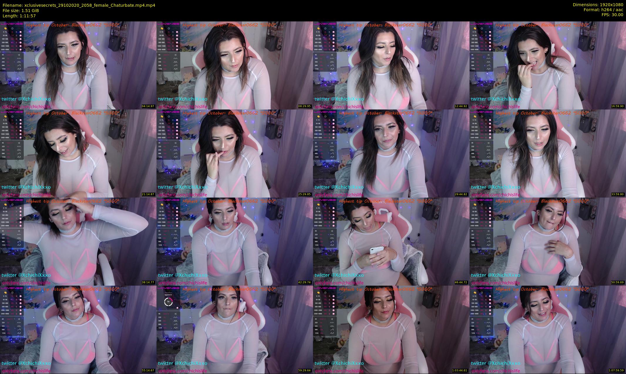xclusivesecrets — 72 minute Chaturbate female cam show recording, 1080p, Oct 29, 2020