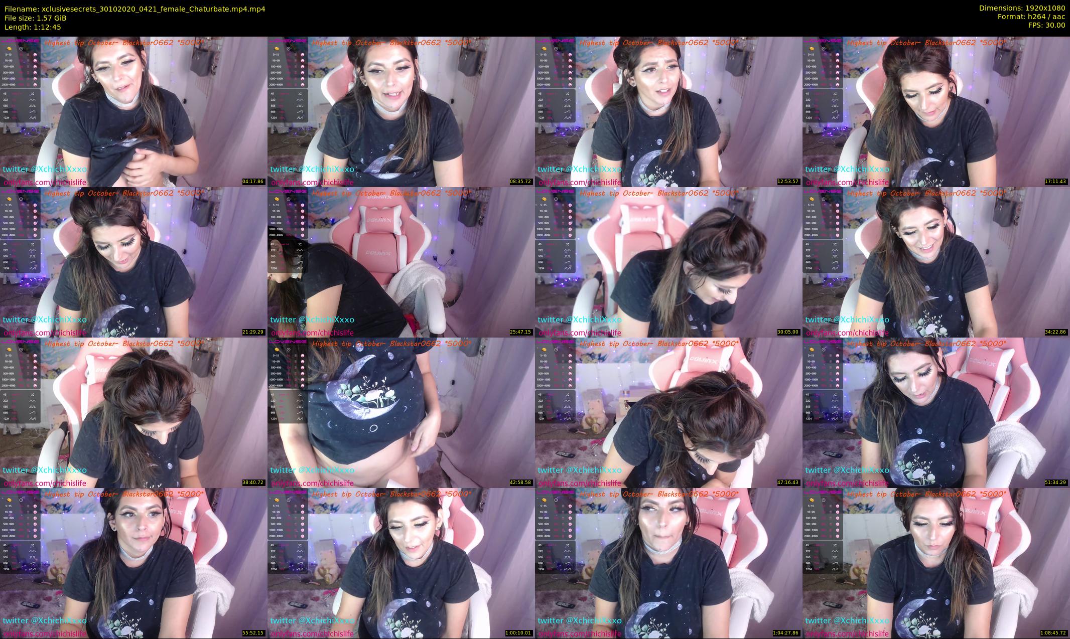 xclusivesecrets — 73 minute Chaturbate female cam show recording, 1080p, Oct 30, 2020