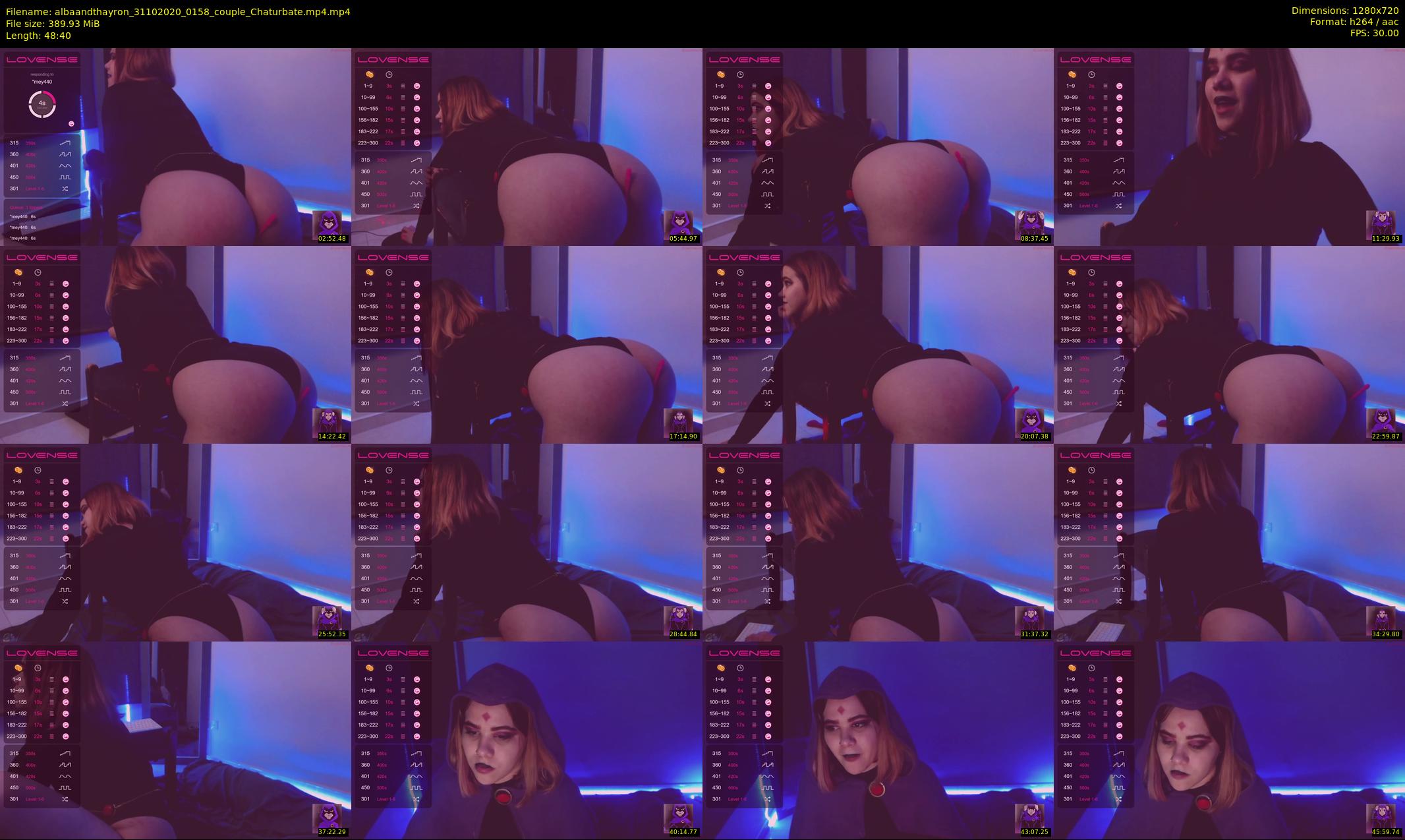 albaandthayron — 49 minute Chaturbate couple cam show recording, 720p, Oct 31, 2020