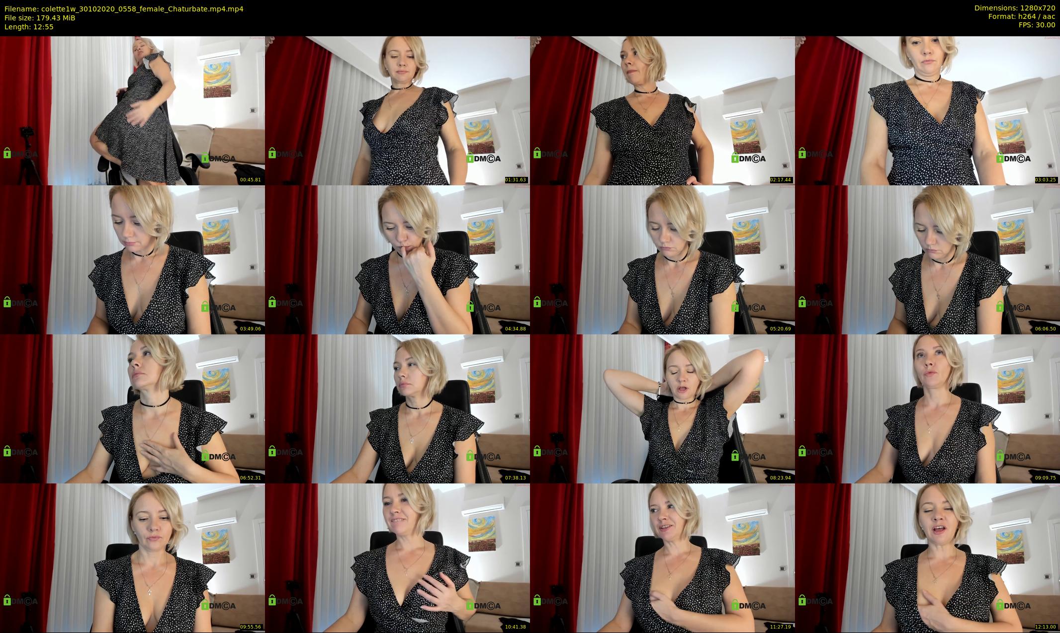 colette1w — 13 minute Chaturbate female cam show recording, 720p, Oct 30, 2020