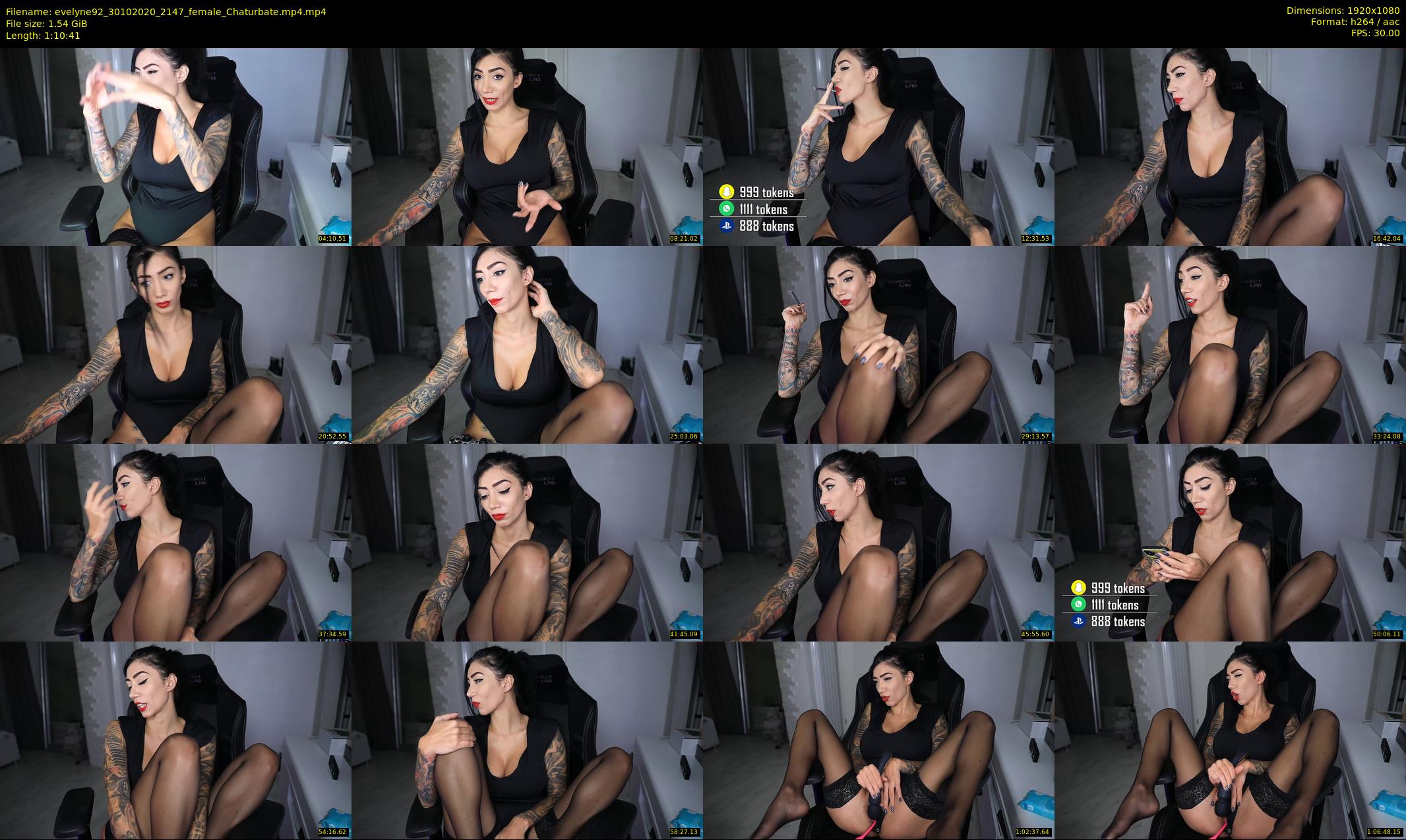 evelyne92 — 71 minute Chaturbate female cam show recording, 1080p, Oct 30, 2020