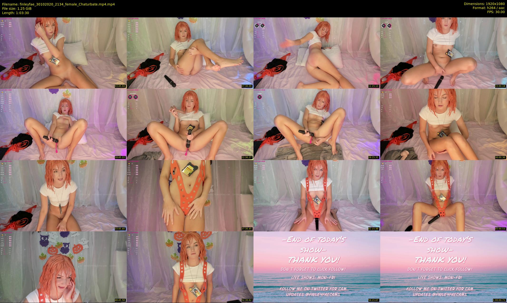 finleyfae — 64 minute Chaturbate female cam show recording, 1080p, Oct 30, 2020