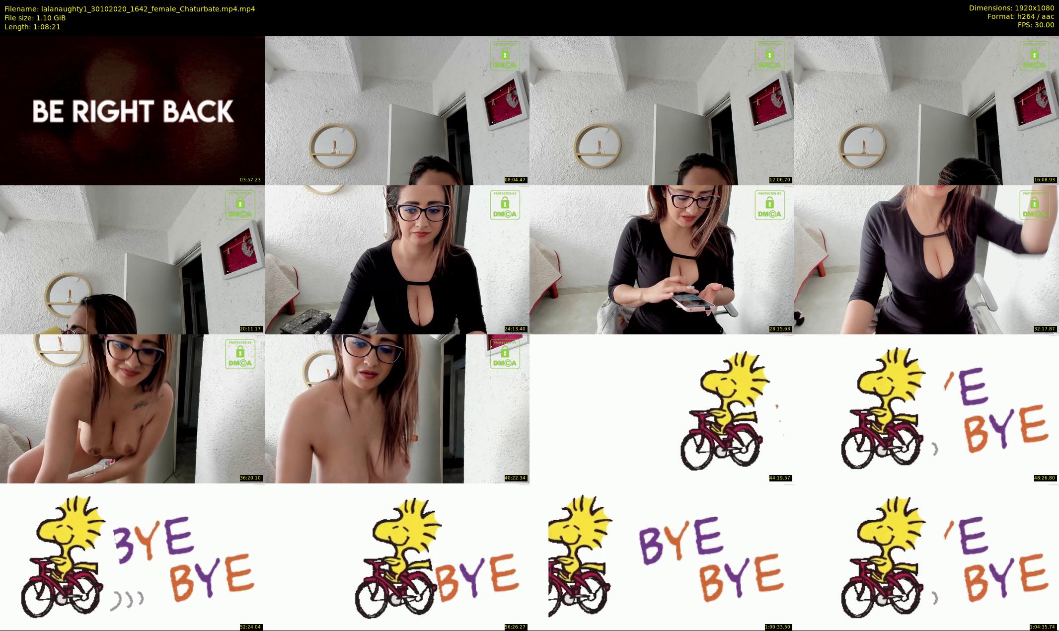 lalanaughty1 — 69 minute Chaturbate female cam show recording, 1080p, Oct 30, 2020