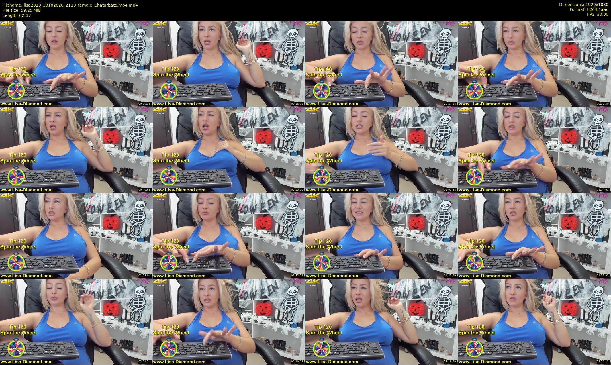 lisa2018 — 3 minute Chaturbate female cam show recording, 1080p, Oct 30, 2020