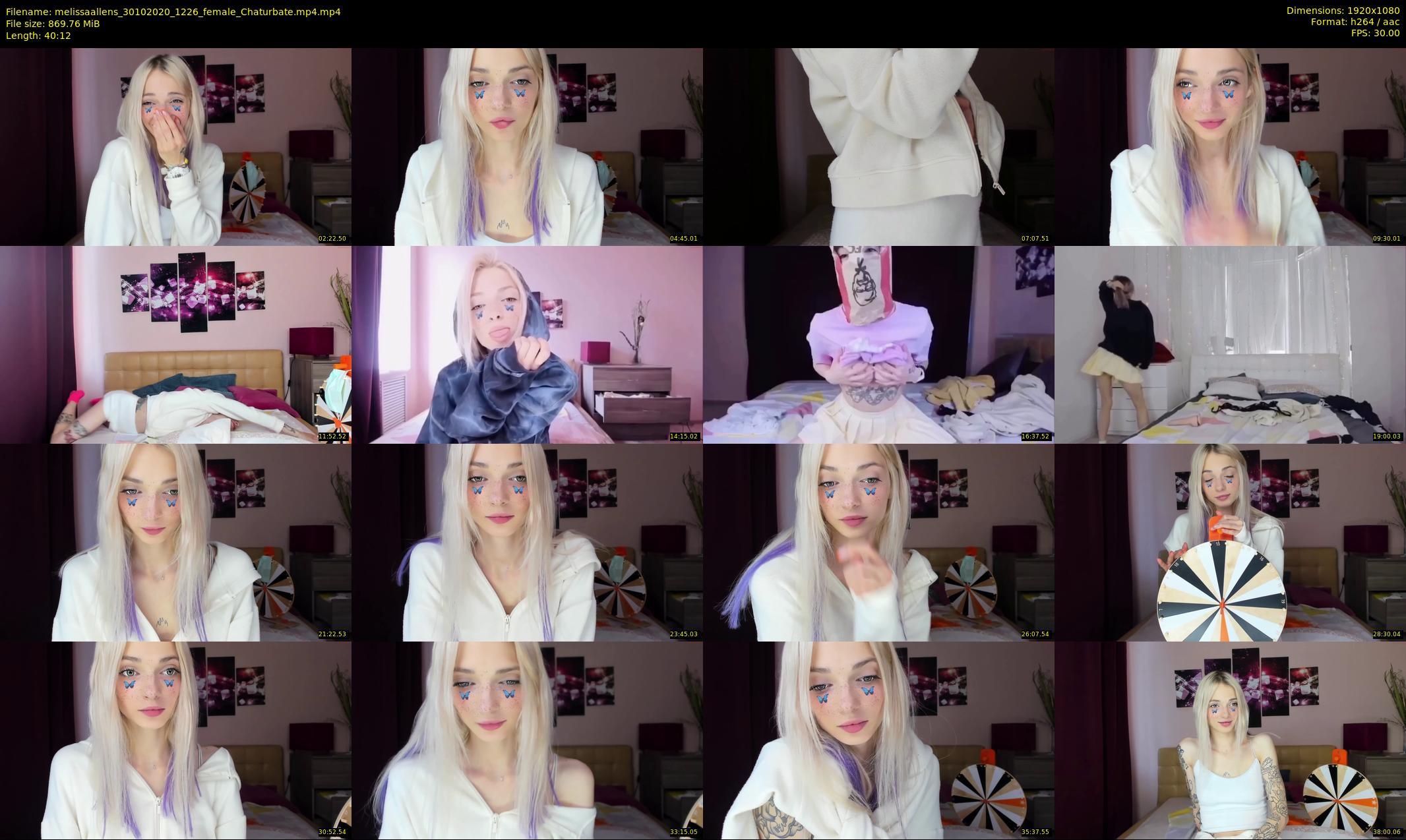 melissaallens — 41 minute Chaturbate female cam show recording, 1080p, Oct 30, 2020