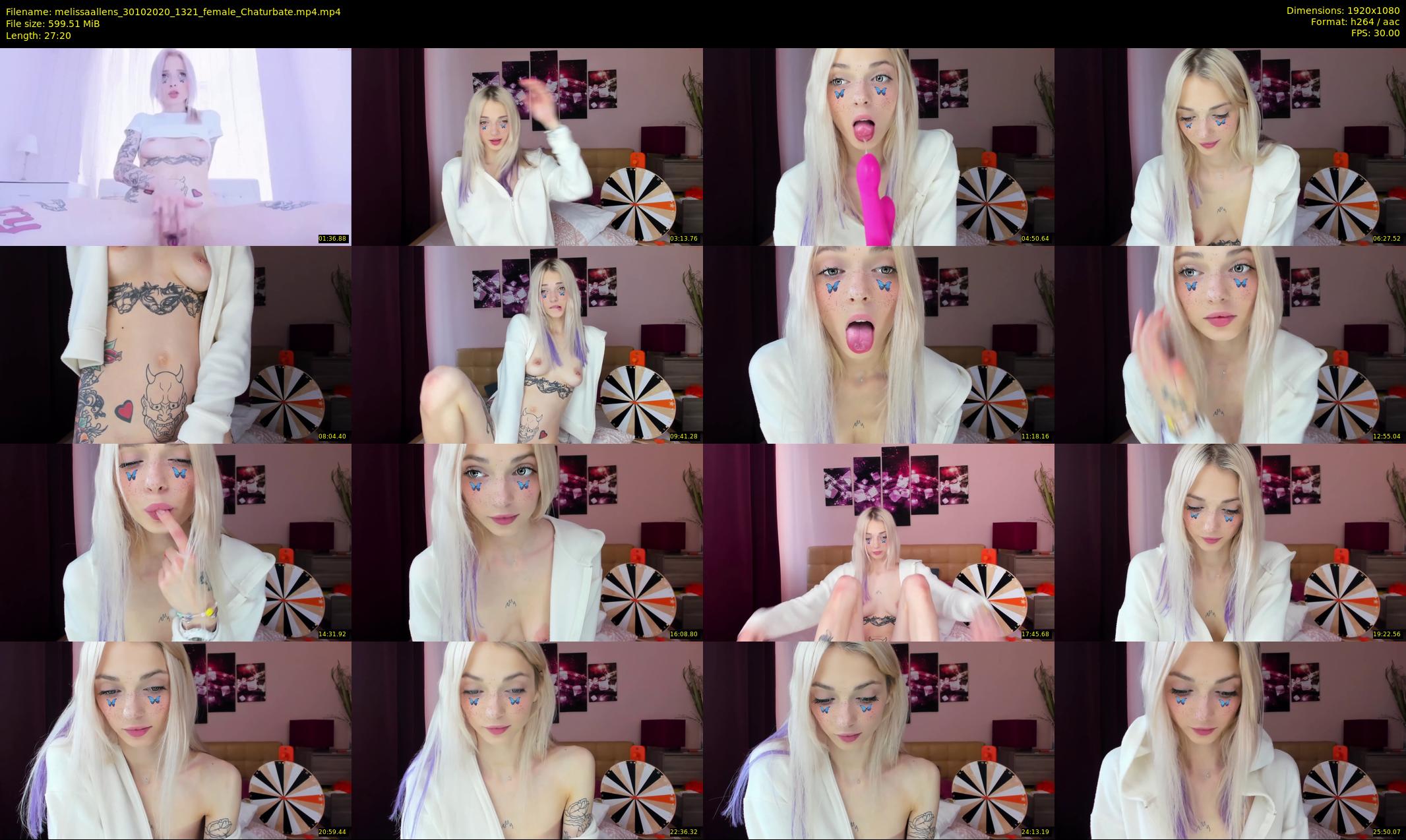 melissaallens — 28 minute Chaturbate female cam show recording, 1080p, Oct 30, 2020