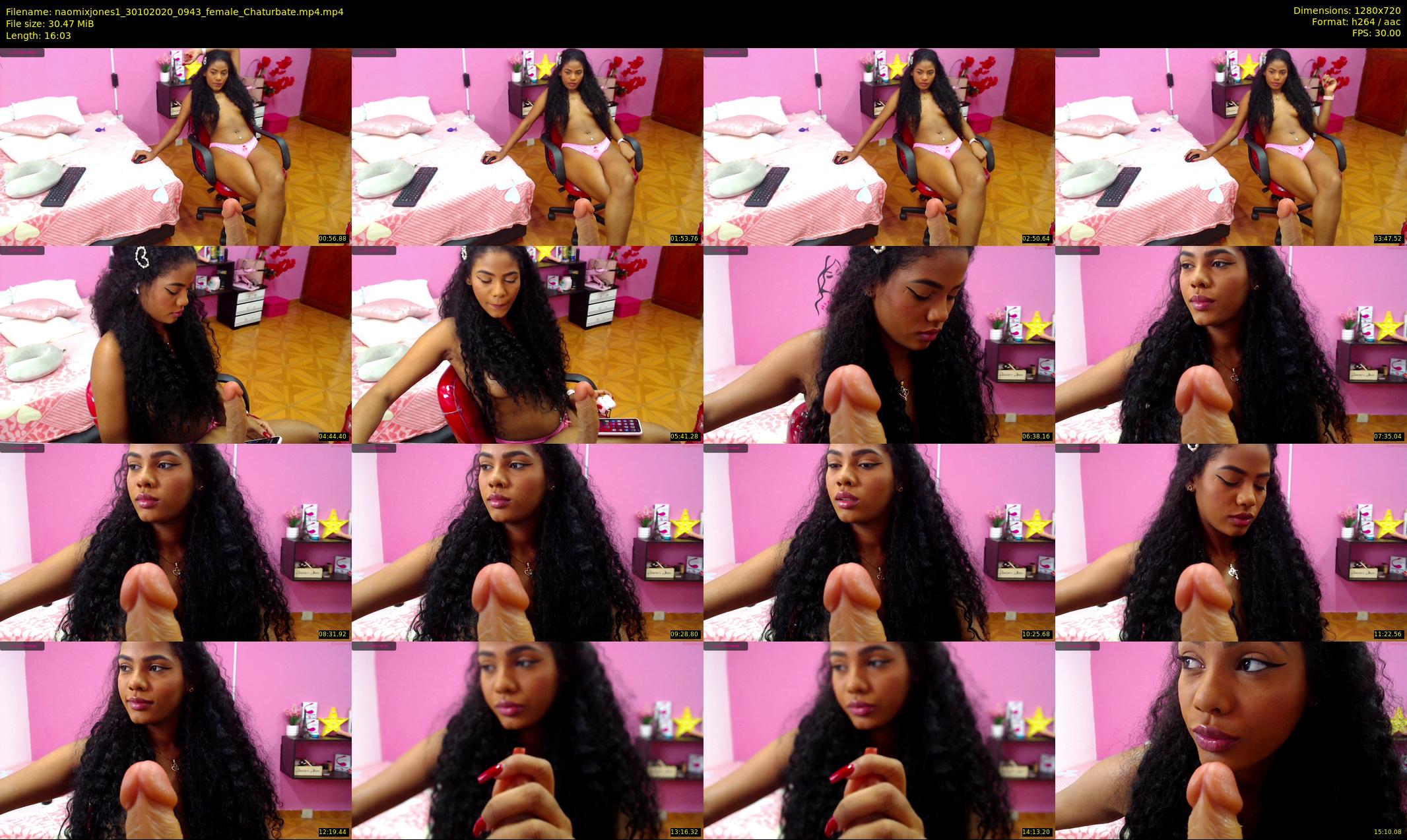 naomixjones1 — 17 minute Chaturbate female cam show recording, 720p, Oct 30, 2020