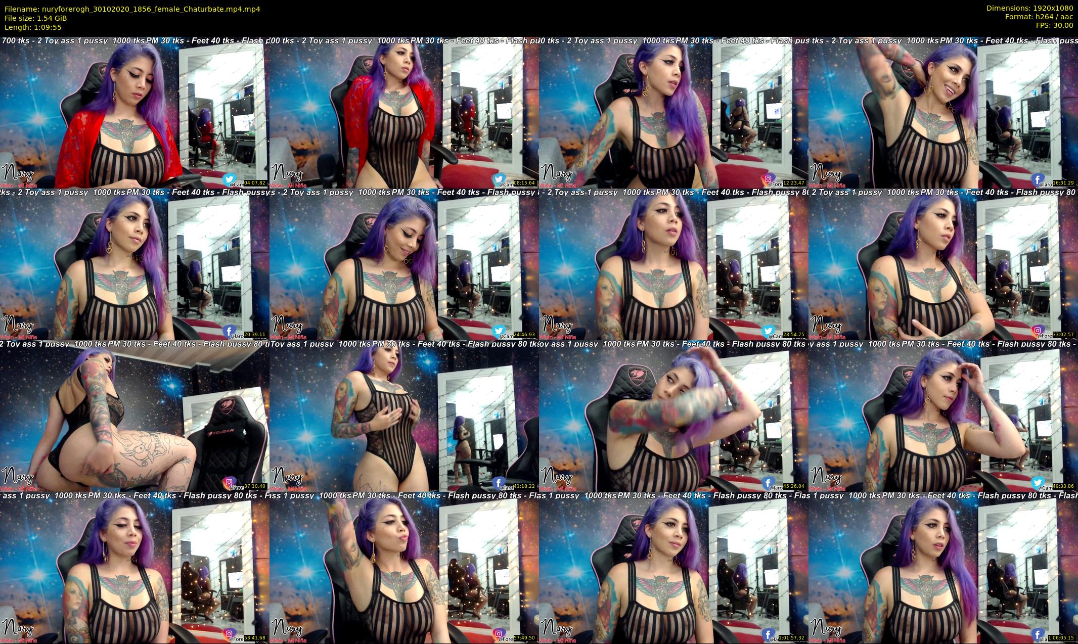 nuryforerogh — 70 minute Chaturbate female cam show recording, 1080p, Oct 30, 2020