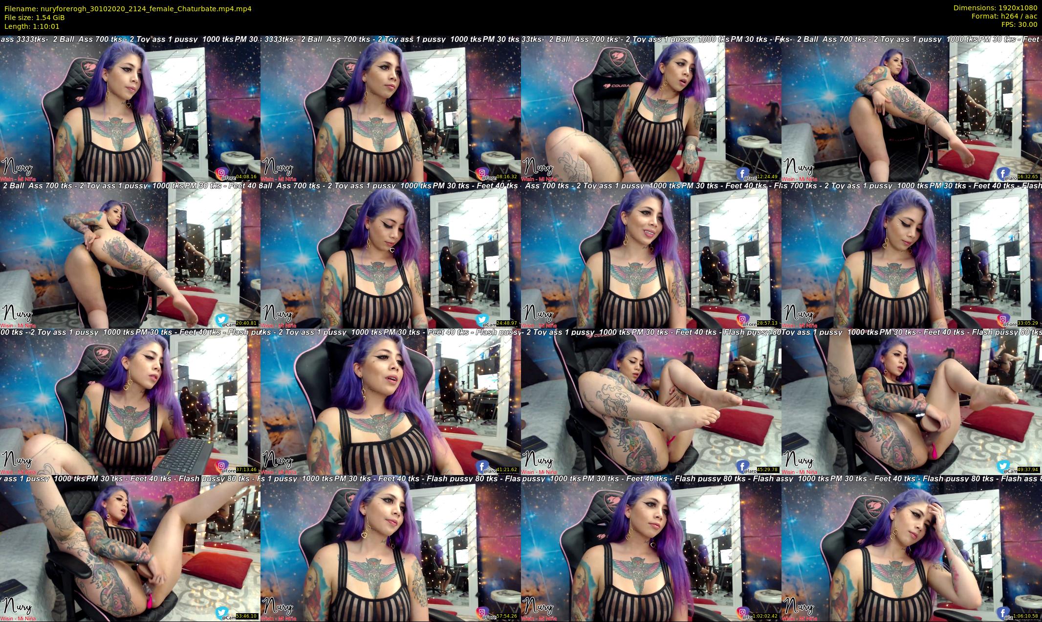 nuryforerogh — 71 minute Chaturbate female cam show recording, 1080p, Oct 30, 2020