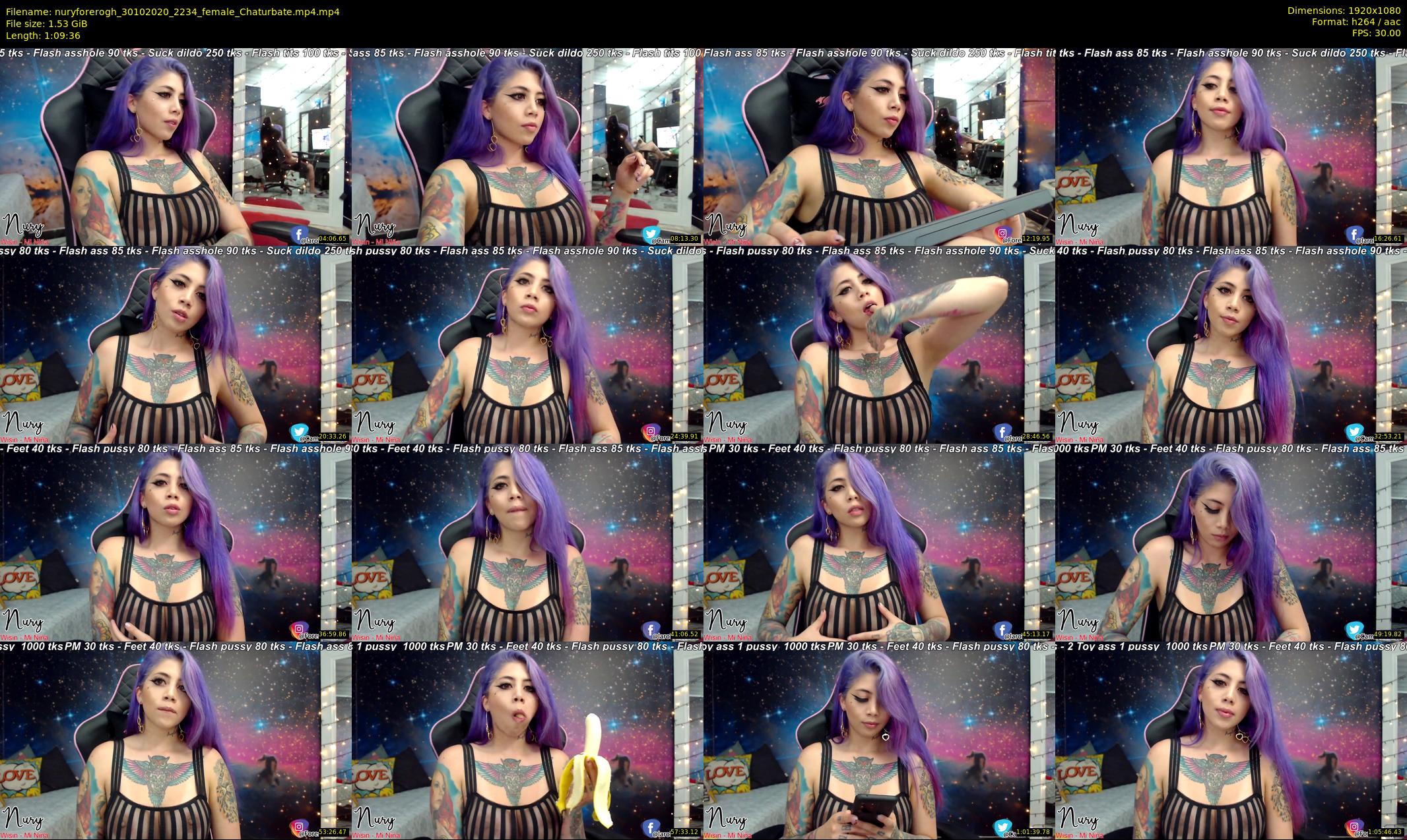 nuryforerogh — 70 minute Chaturbate female cam show recording, 1080p, Oct 30, 2020
