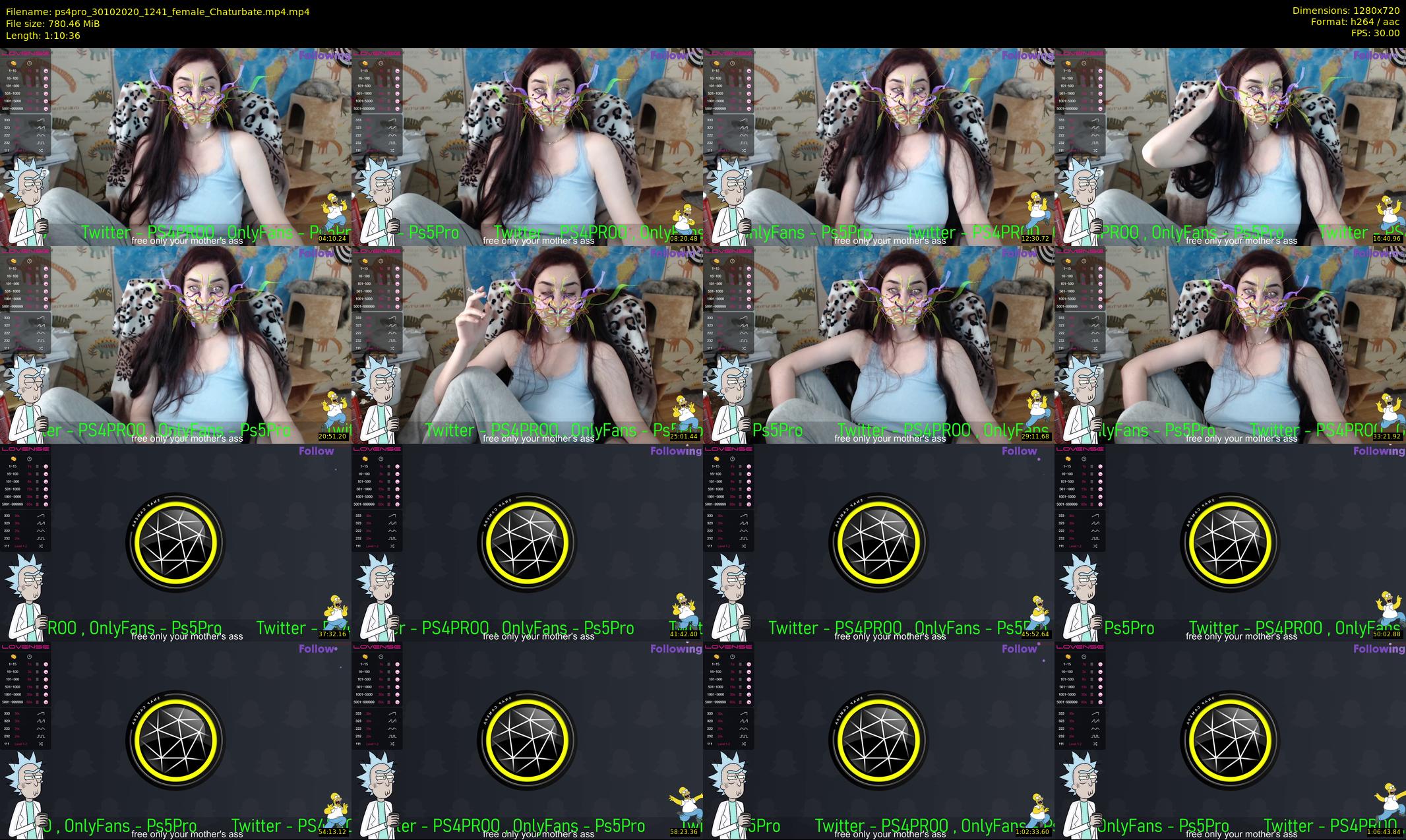 ps4pro — 71 minute Chaturbate female cam show recording, 720p, Oct 30, 2020