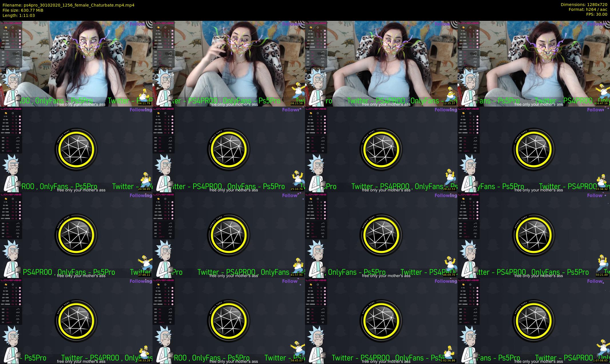 ps4pro — 72 minute Chaturbate female cam show recording, 720p, Oct 30, 2020