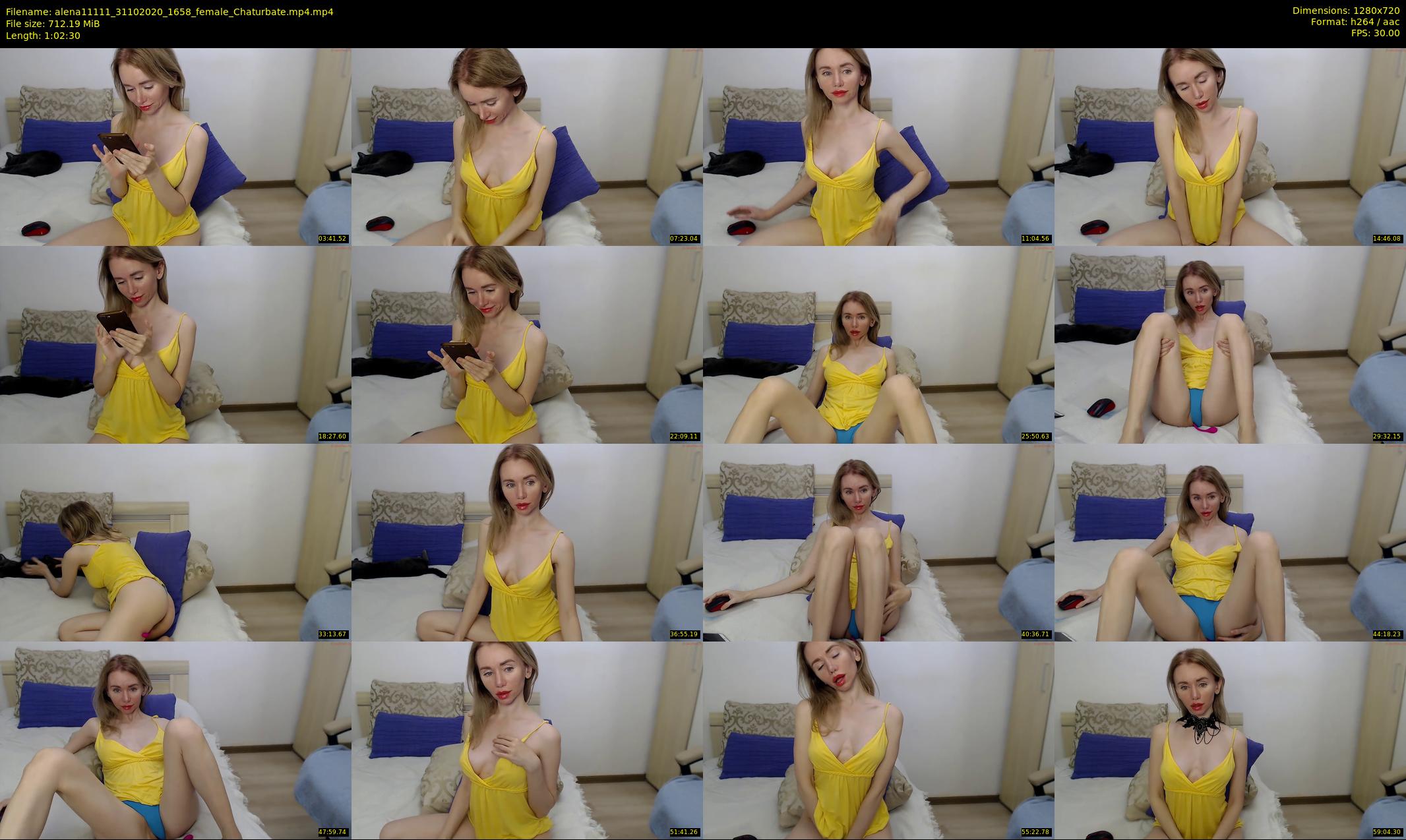 alena11111 — 63 minute Chaturbate female cam show recording, 720p, Oct 31, 2020