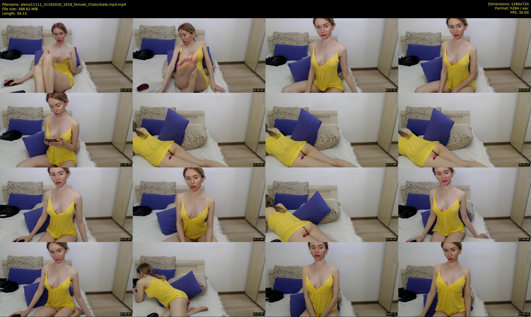 alena11111 — 40 minute Chaturbate female cam show recording, 720p, Oct 31, 2020