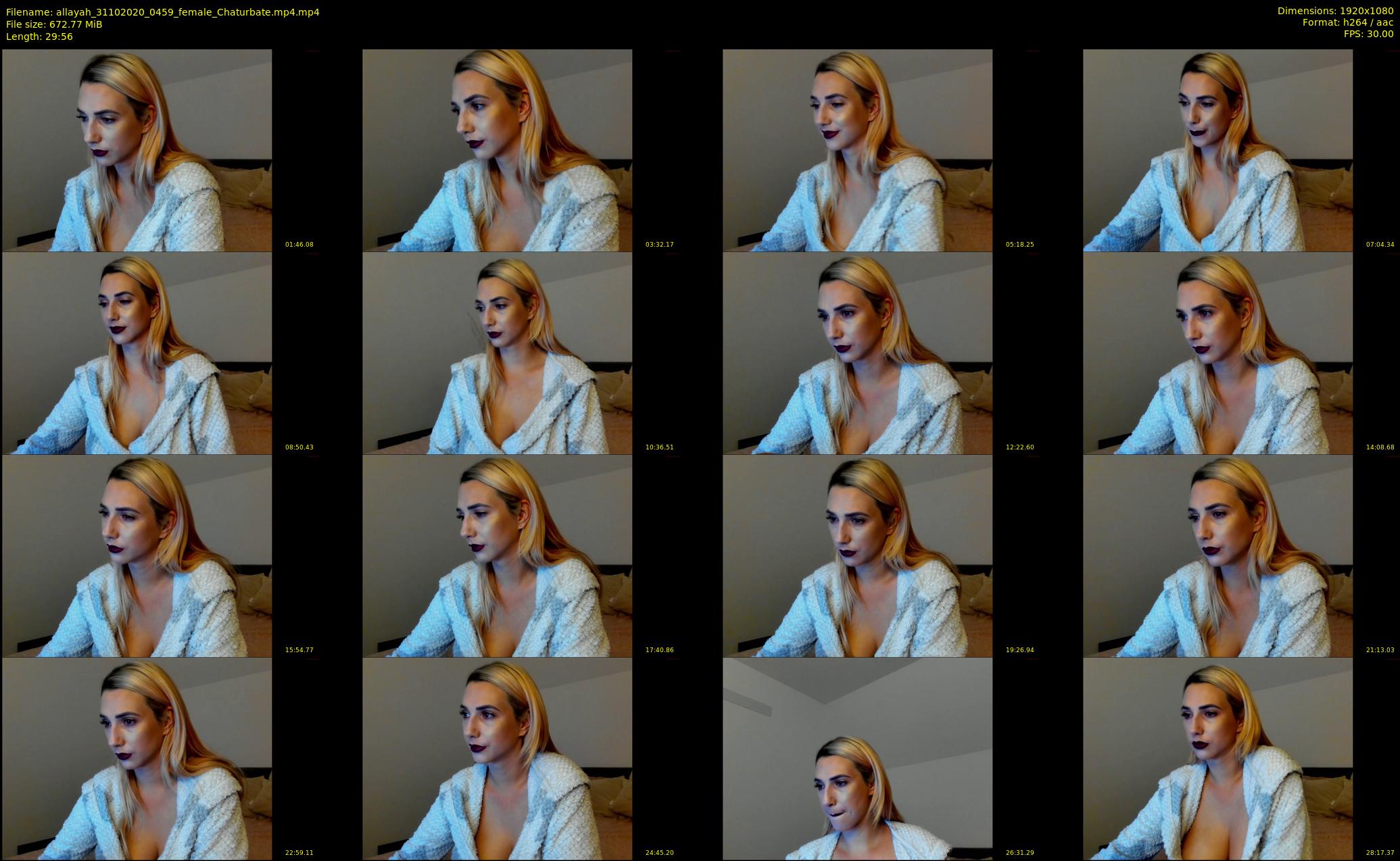 allayah — 30 minute Chaturbate female cam show recording, 1080p, Oct 31, 2020