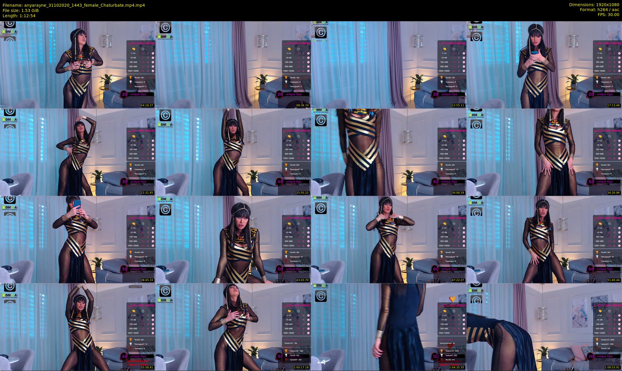 anyarayne — 73 minute Chaturbate female cam show recording, 1080p, Oct 31, 2020