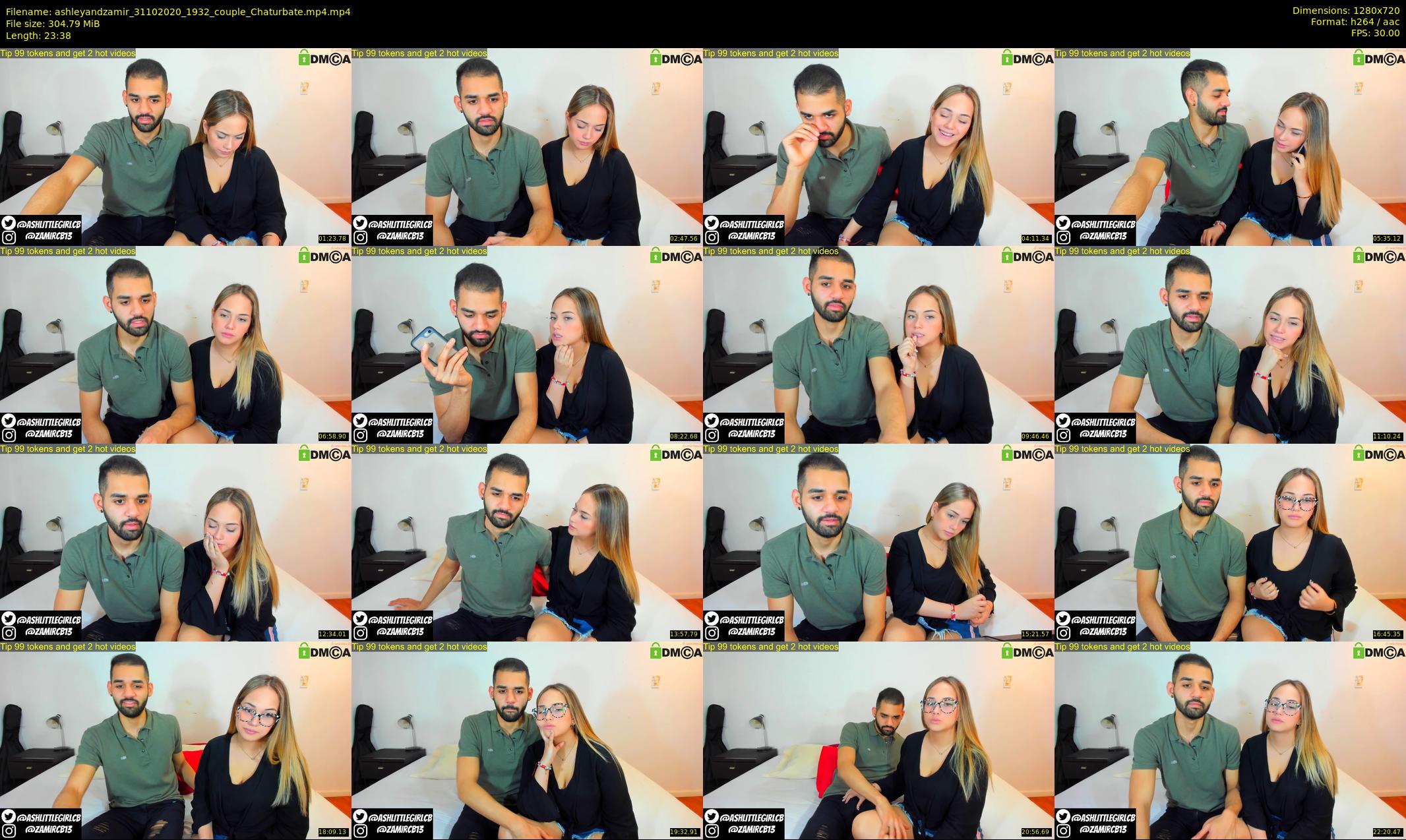ashleyandzamir — 24 minute Chaturbate couple cam show recording, 720p, Oct 31, 2020