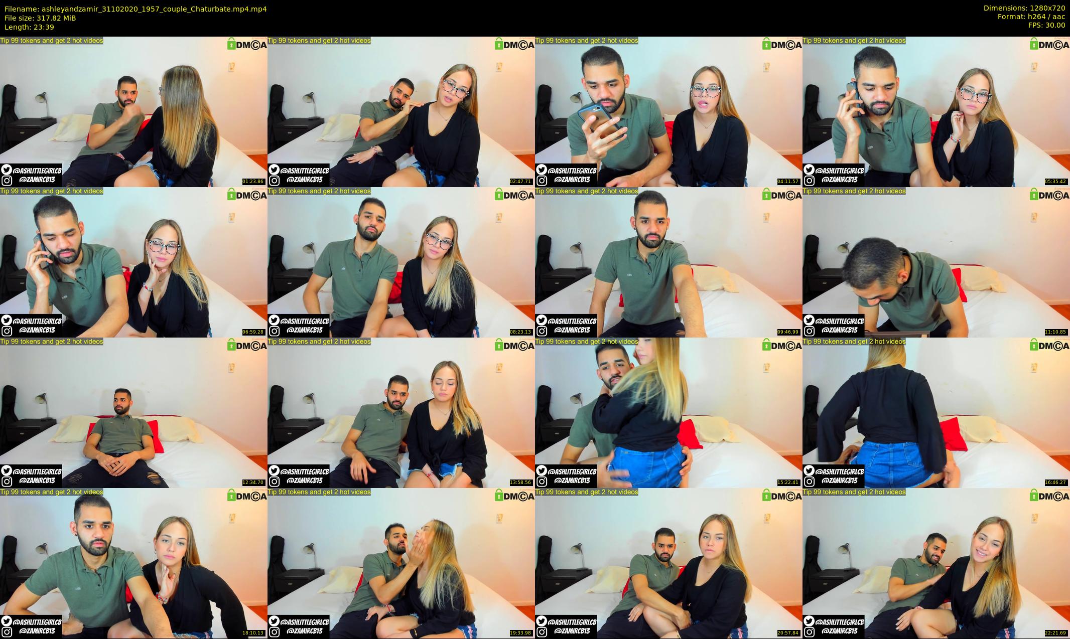 ashleyandzamir — 24 minute Chaturbate couple cam show recording, 720p, Oct 31, 2020