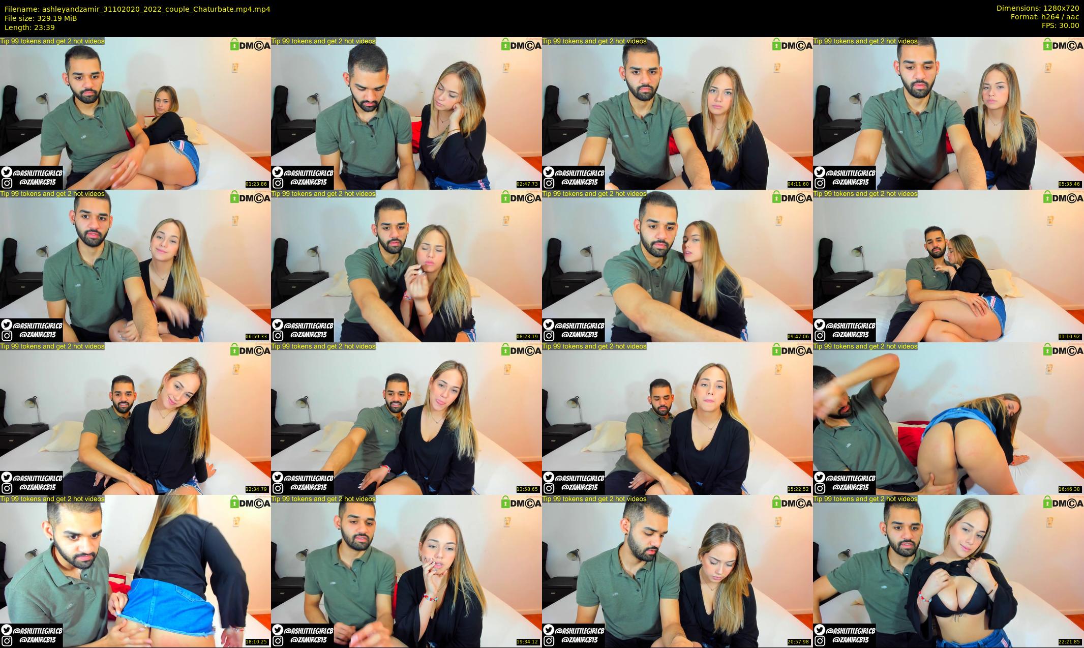 ashleyandzamir — 24 minute Chaturbate couple cam show recording, 720p, Oct 31, 2020