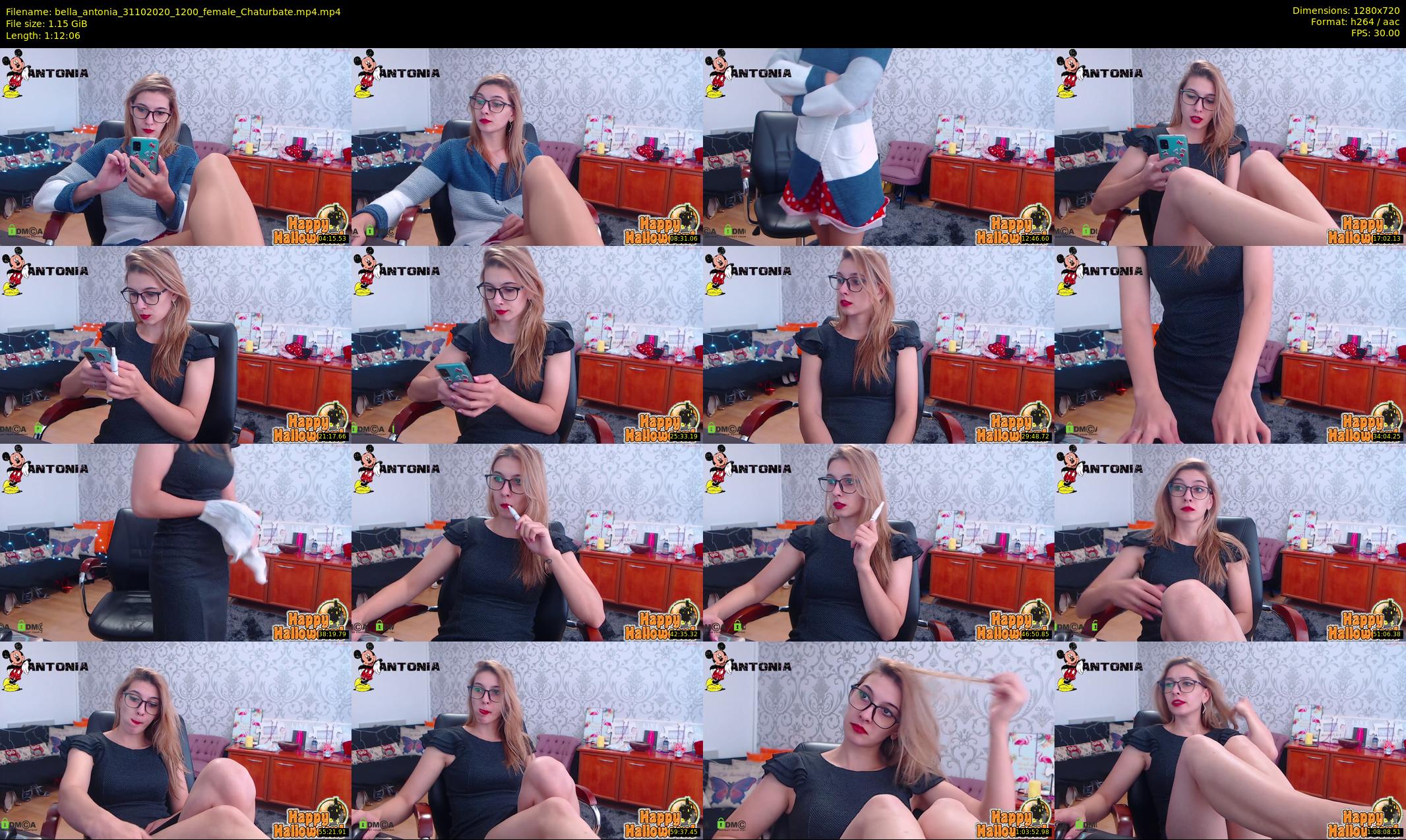 bella_antonia — 73 minute Chaturbate female cam show recording, 720p, Oct 31, 2020