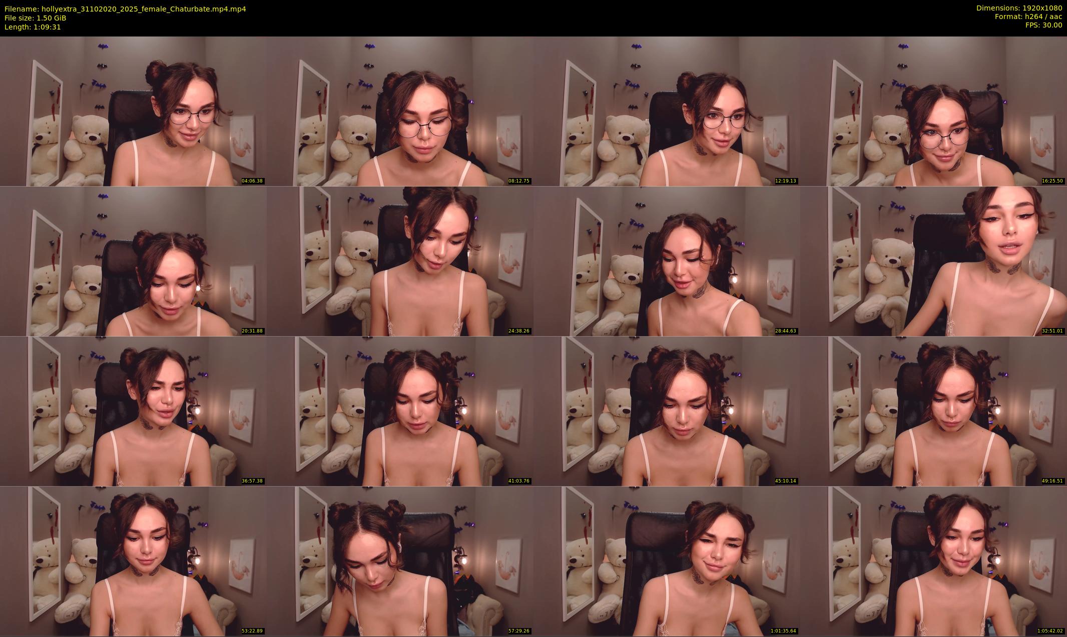 hollyextra — 70 minute Chaturbate female cam show recording, 1080p, Oct 31, 2020