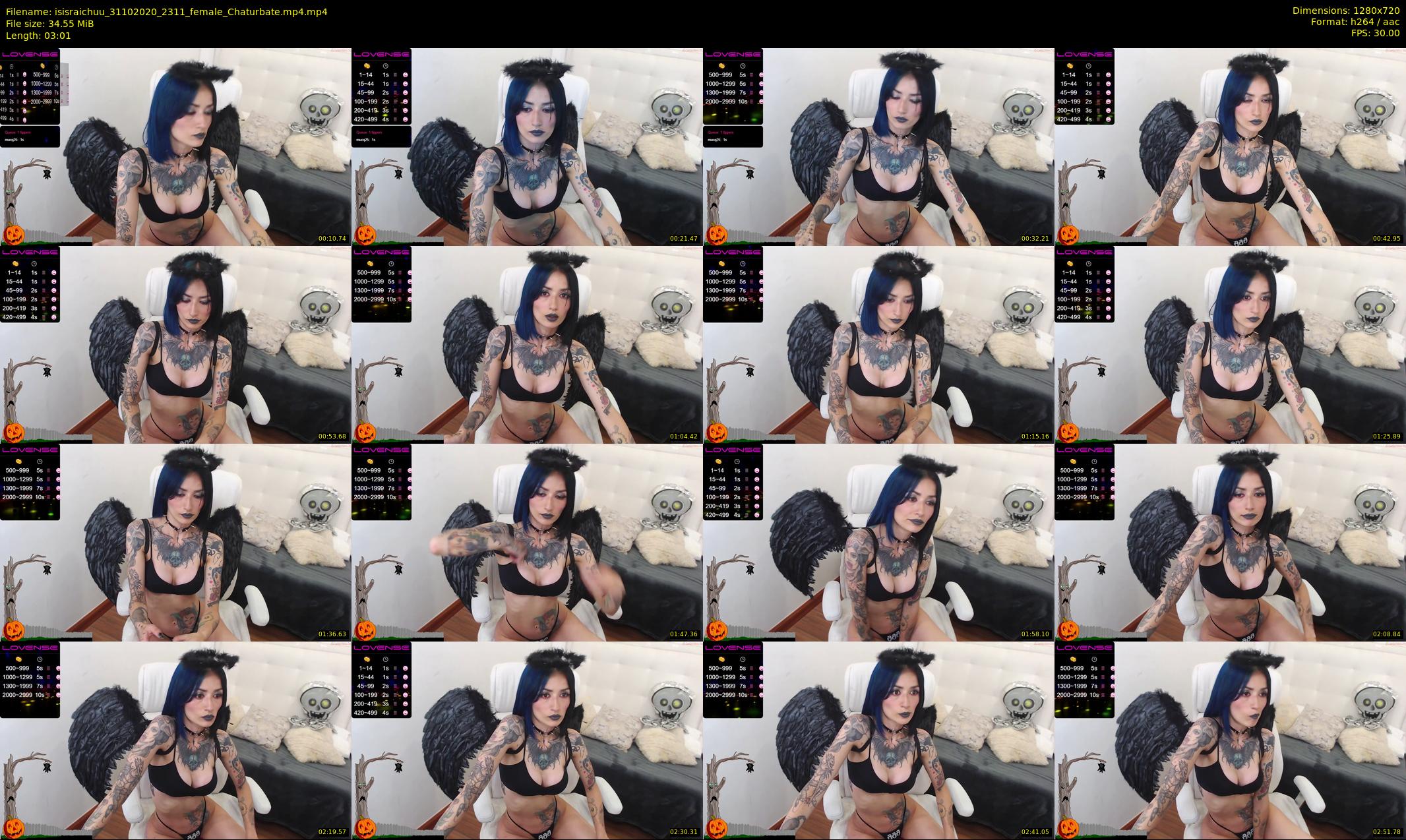 isisraichuu — 4 minute Chaturbate female cam show recording, 720p, Oct 31, 2020
