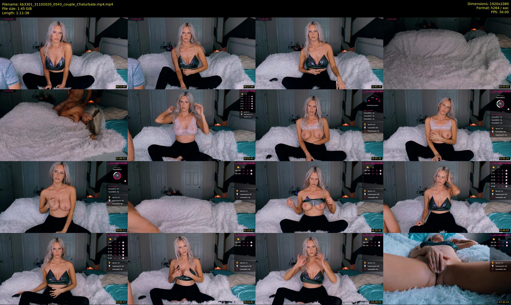 kb3301 — 72 minute Chaturbate couple cam show recording, 1080p, Oct 31, 2020
