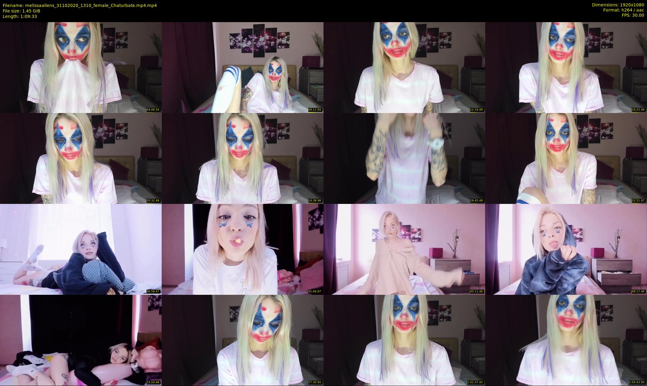 melissaallens — 70 minute Chaturbate female cam show recording, 1080p, Oct 31, 2020