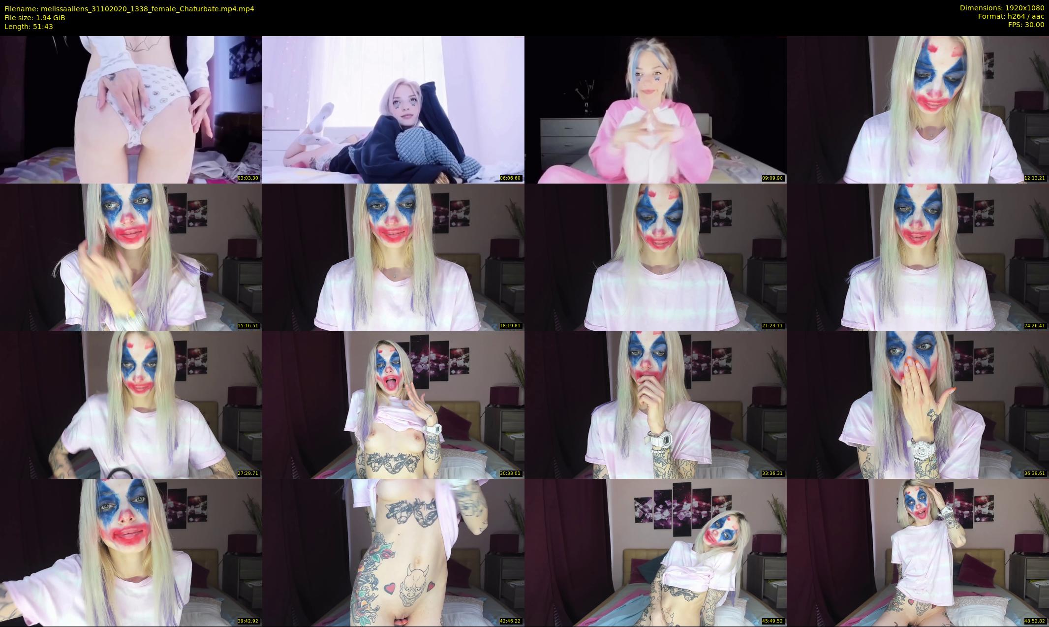 melissaallens — 52 minute Chaturbate female cam show recording, 1080p, Oct 31, 2020