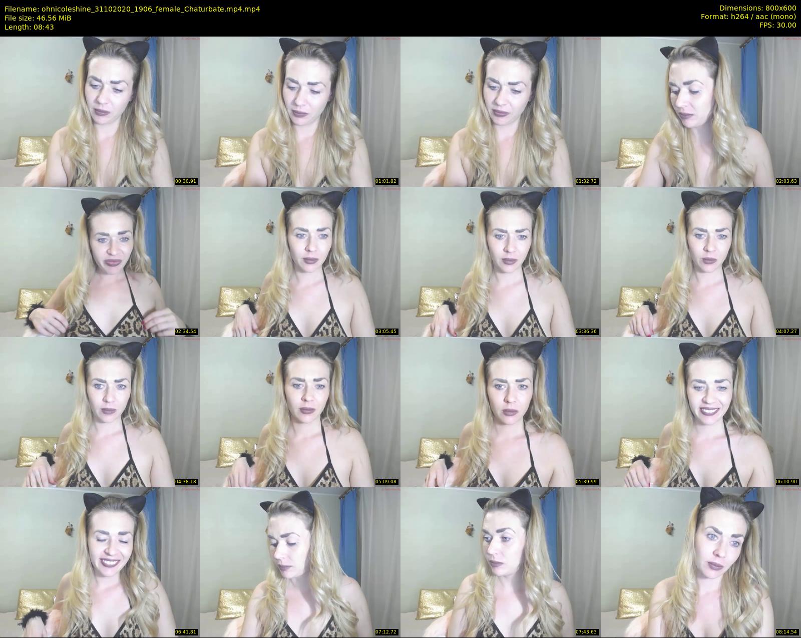 ohnicoleshine — 9 minute Chaturbate female cam show recording, 480p, Oct 31, 2020