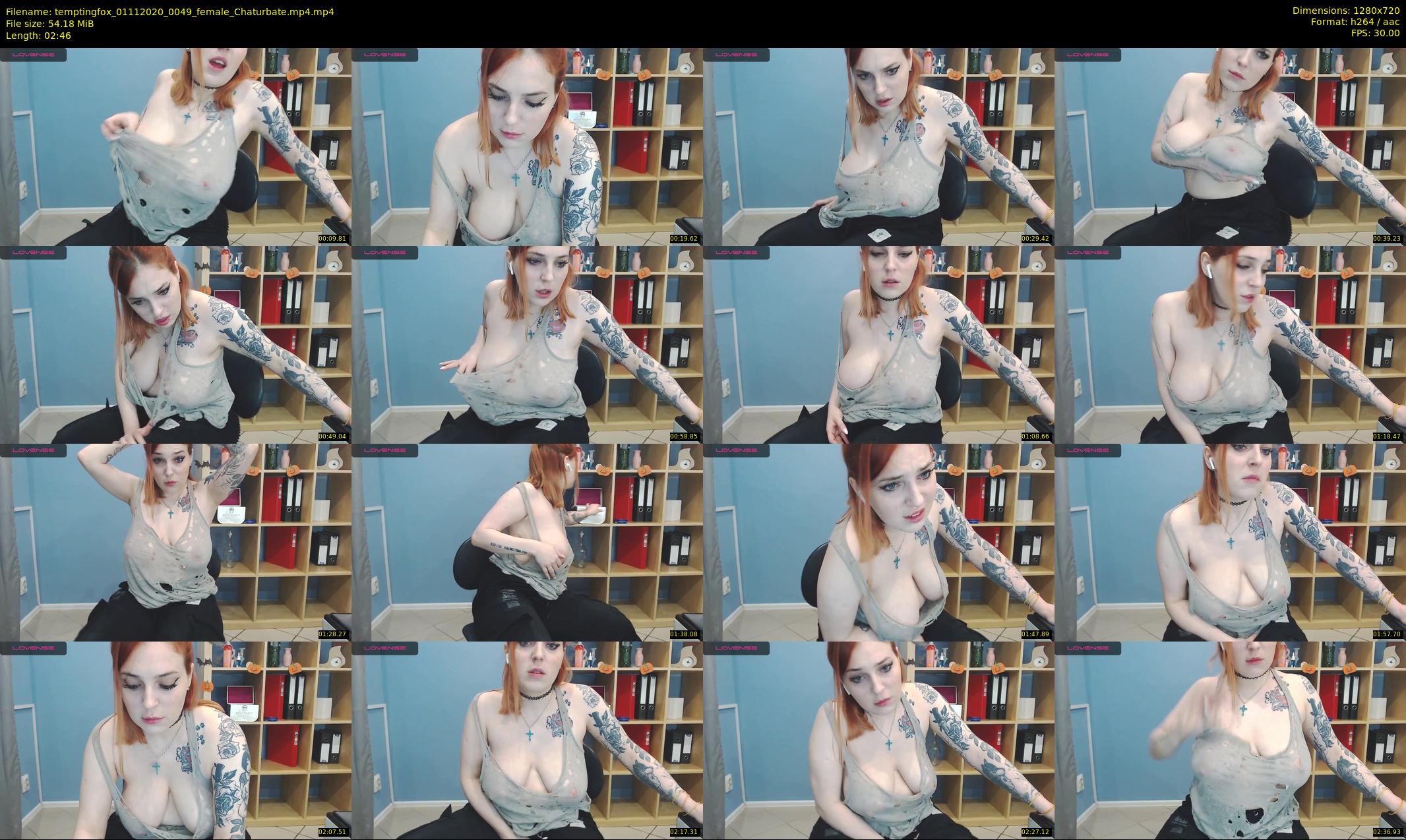 temptingfox — 3 minute Chaturbate female cam show recording, 720p, Nov 1, 2020