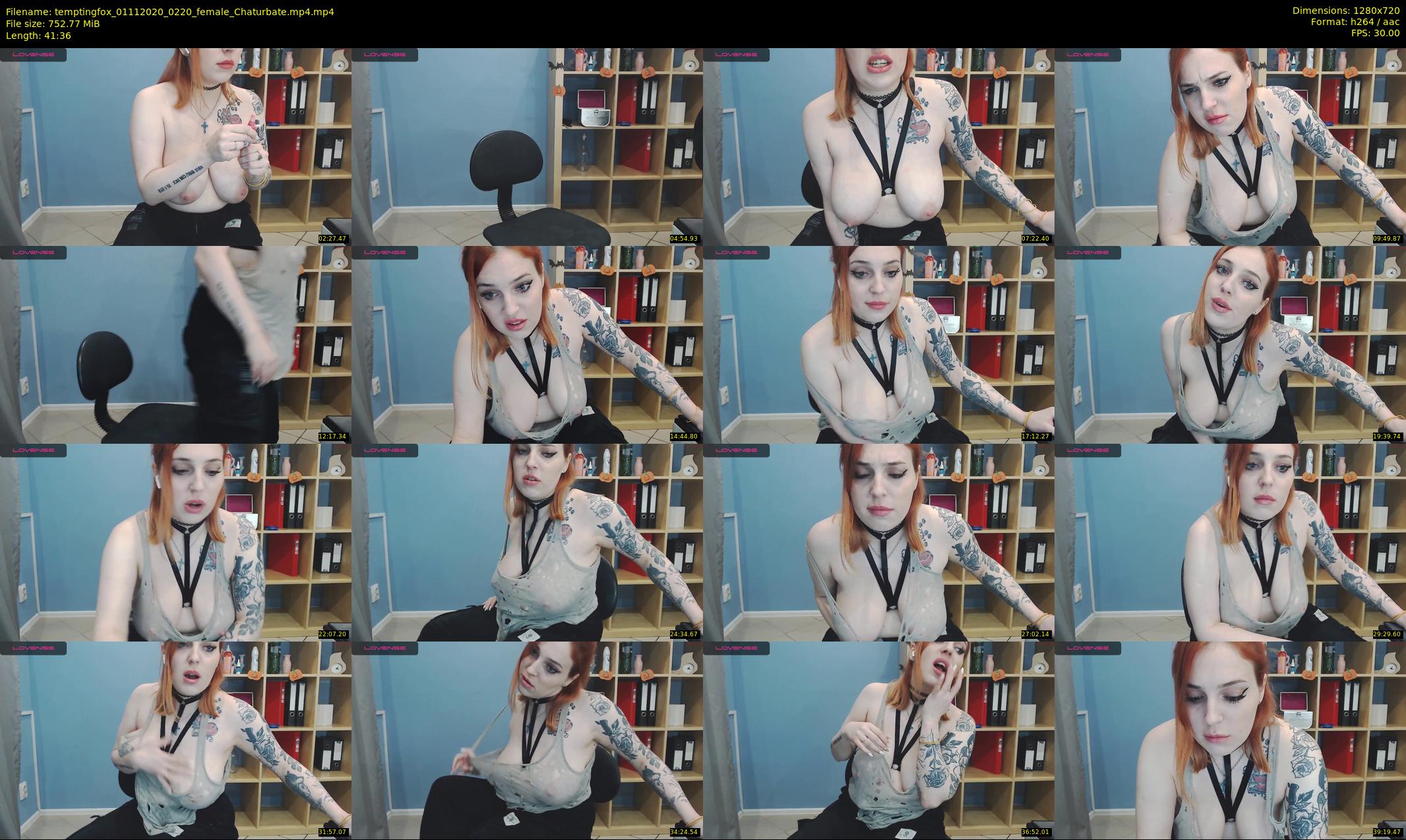 temptingfox — 42 minute Chaturbate female cam show recording, 720p, Nov 1, 2020