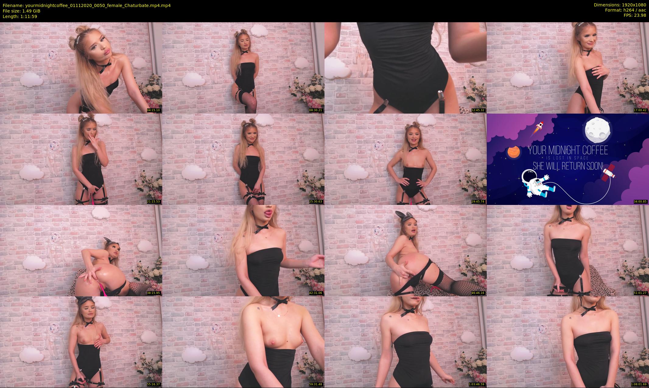 yourmidnightcoffee — 72 minute Chaturbate female cam show recording, 1080p, Nov 1, 2020