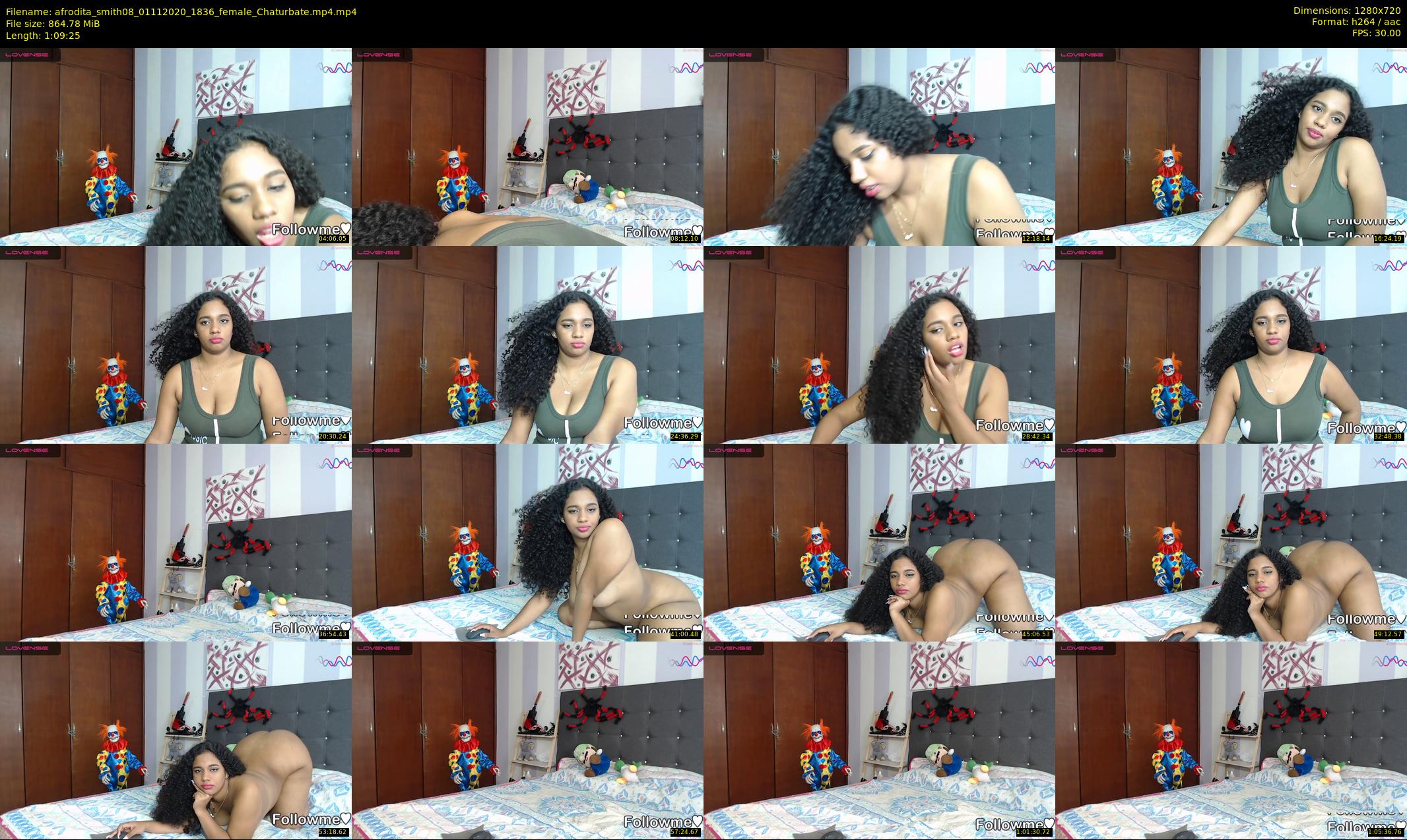 afrodita_smith08 — 70 minute Chaturbate female cam show recording, 720p, Nov 1, 2020