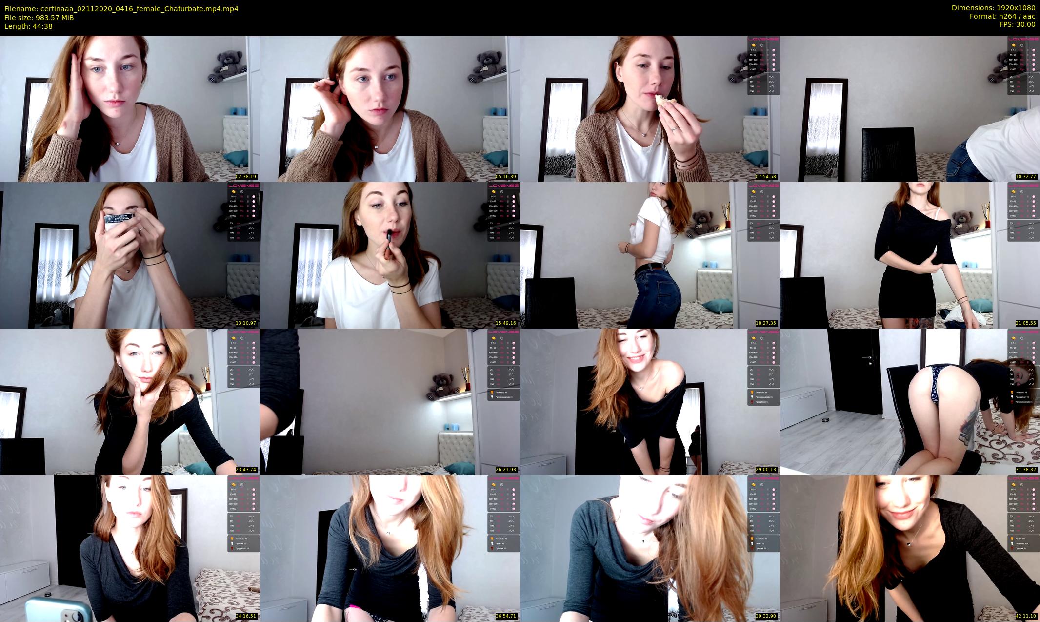 certinaaa — 45 minute Chaturbate female cam show recording, 1080p, Nov 2, 2020